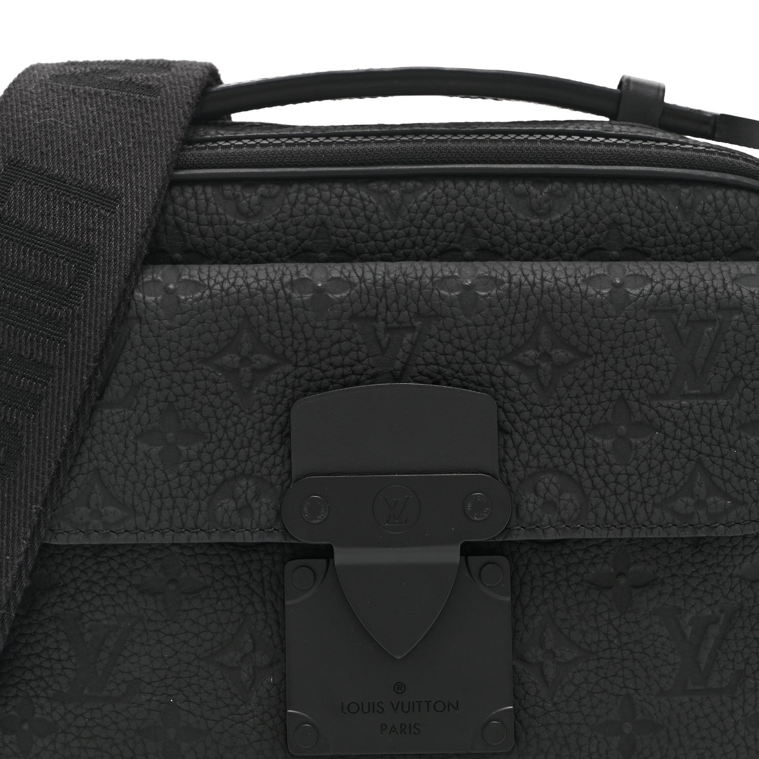 Taurillon Monogram S Lock Messenger Black
