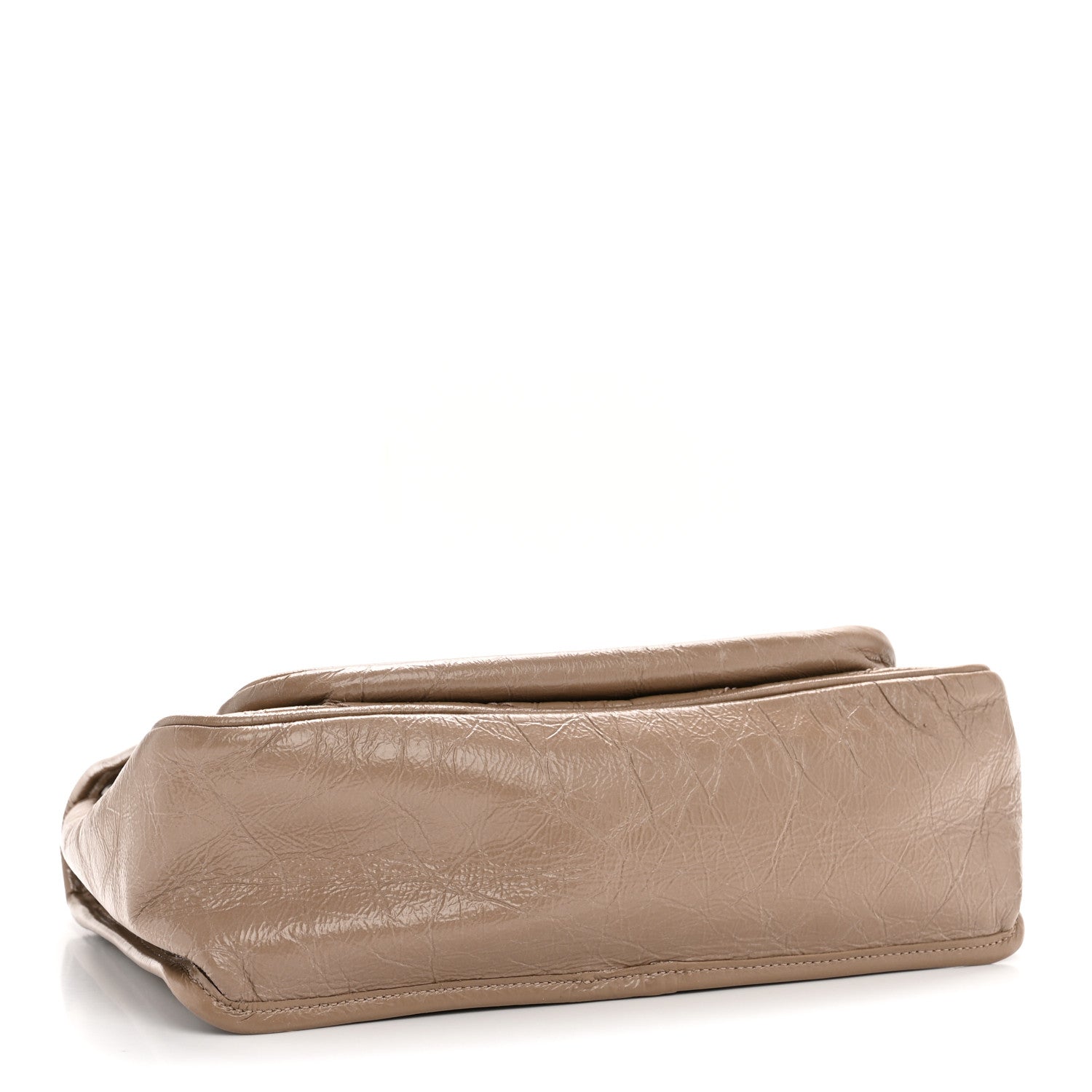 Crinkled Calfskin Matelasse Monogram Medium Niki Chain Satchel Light Taupe