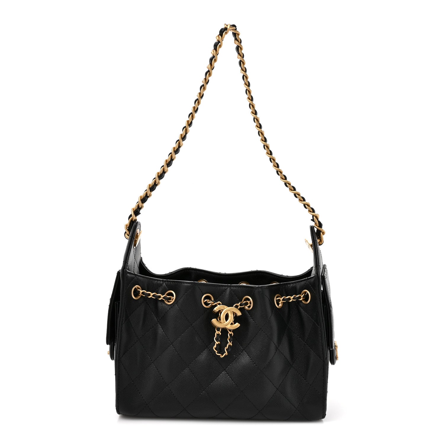 Caviar Quilted Mini Chanel 25 Handbag Black