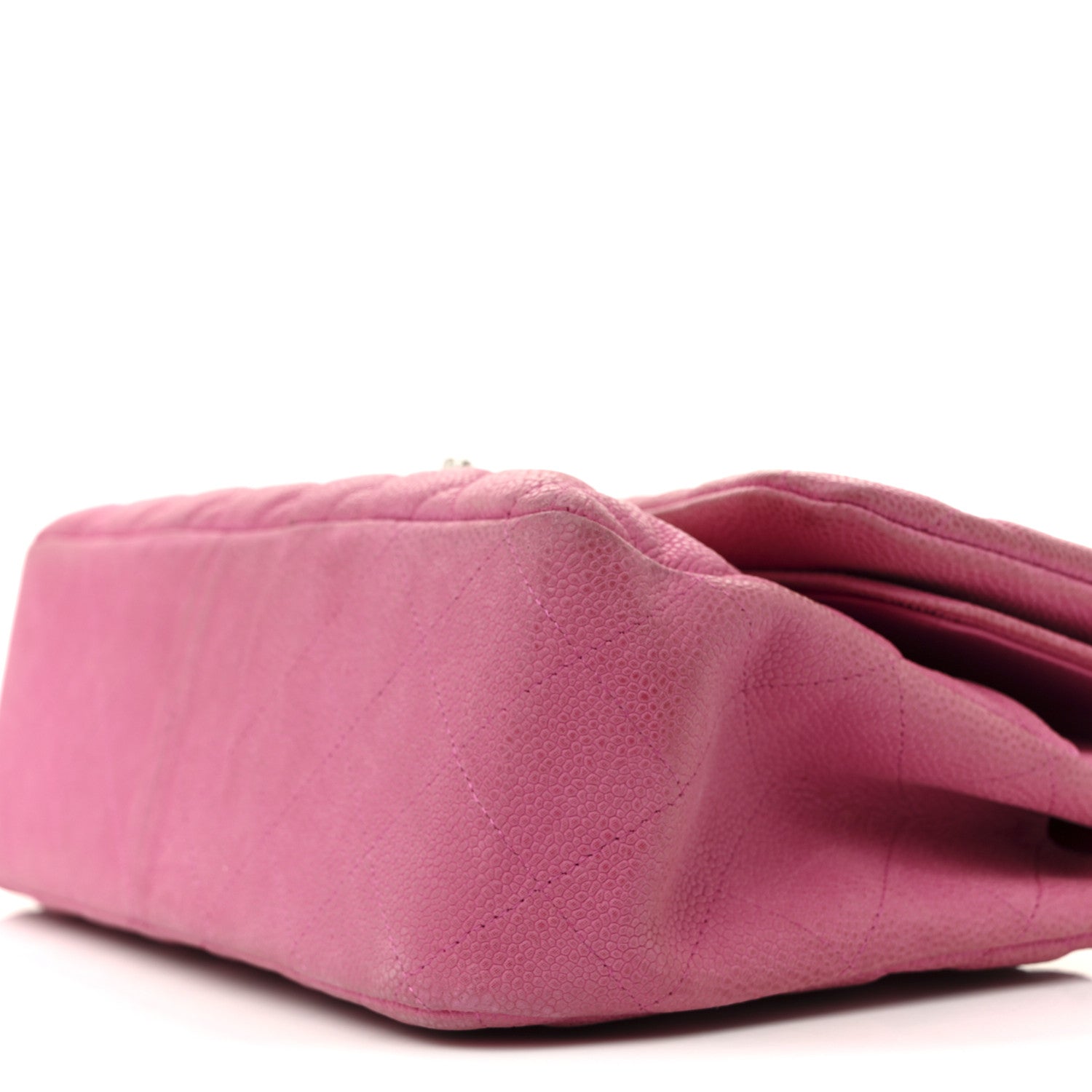 Caviar Quilted Jumbo Double Flap Pink