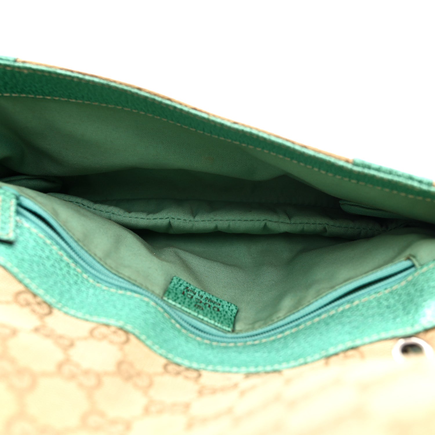 Monogram Satchel Bag Turquoise