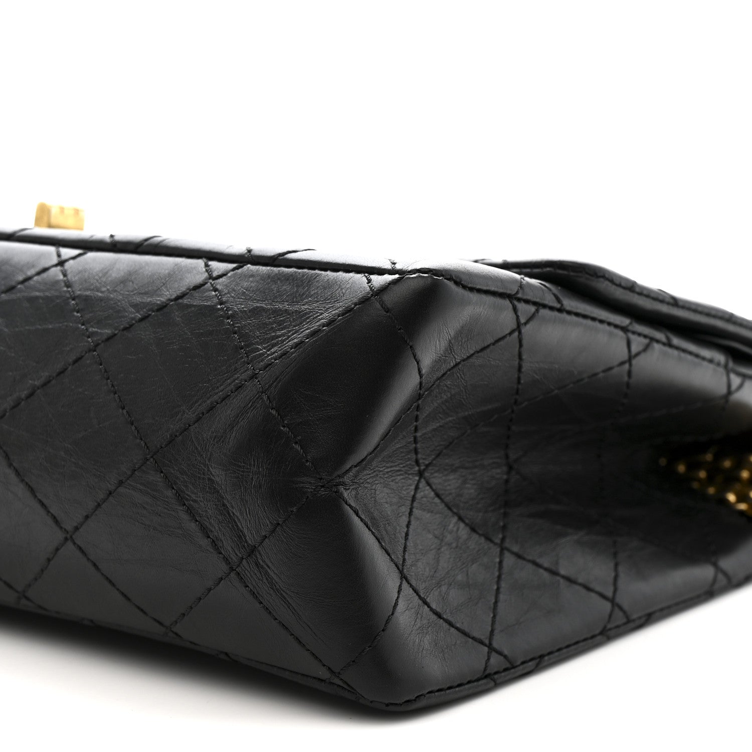 Aged Calfskin Quilted 2.55 Reissue 226 Flap Black