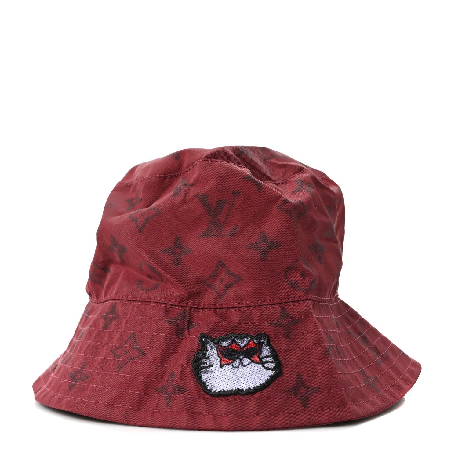 LV X Grace Coddington Polymade Monogram Pocket Bucket Hat M Raspberry