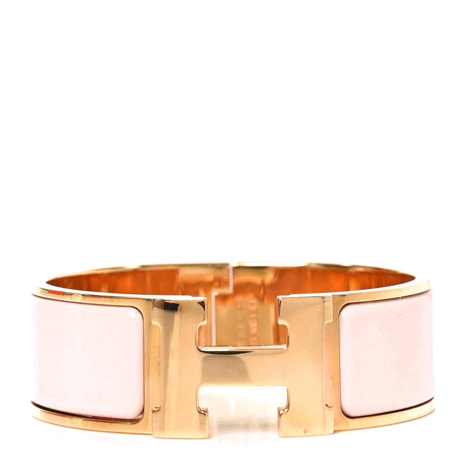 Enamel Wide Clic Clac H PM Bracelet Rose Candeur