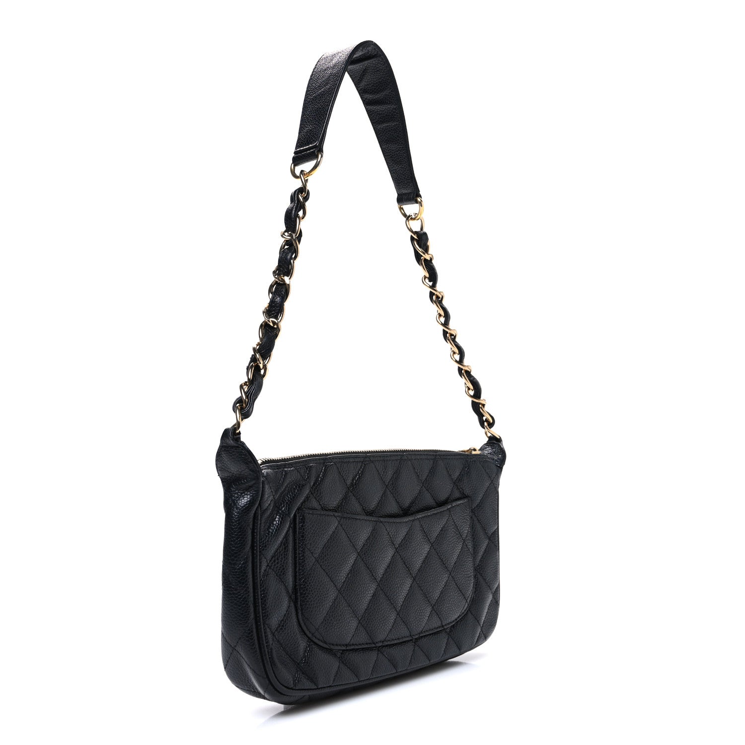 Caviar Quilted Timeless CC Shoulder Bag Black