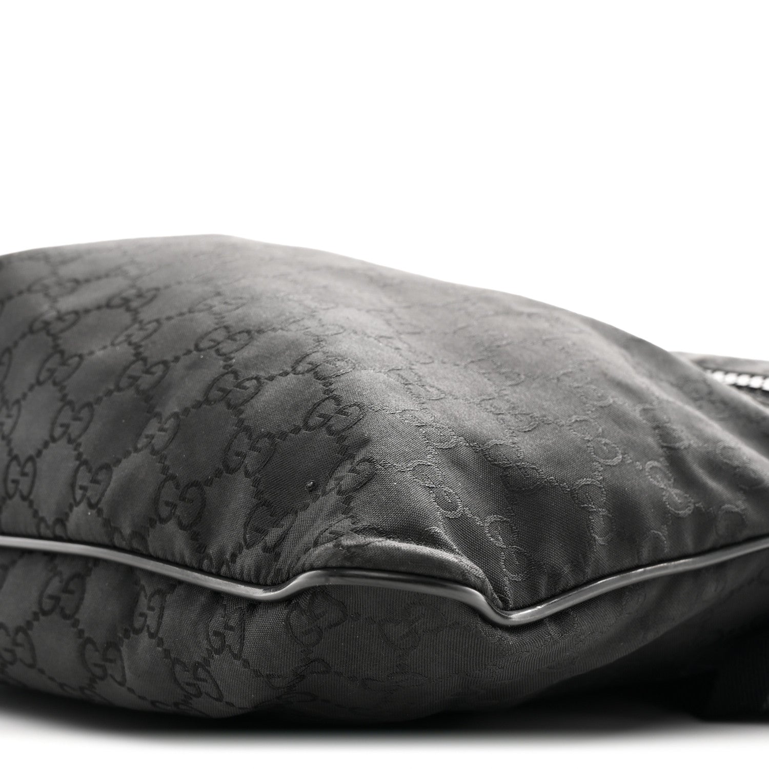 Nylon Monogram Medium Flat Messenger Bag Black
