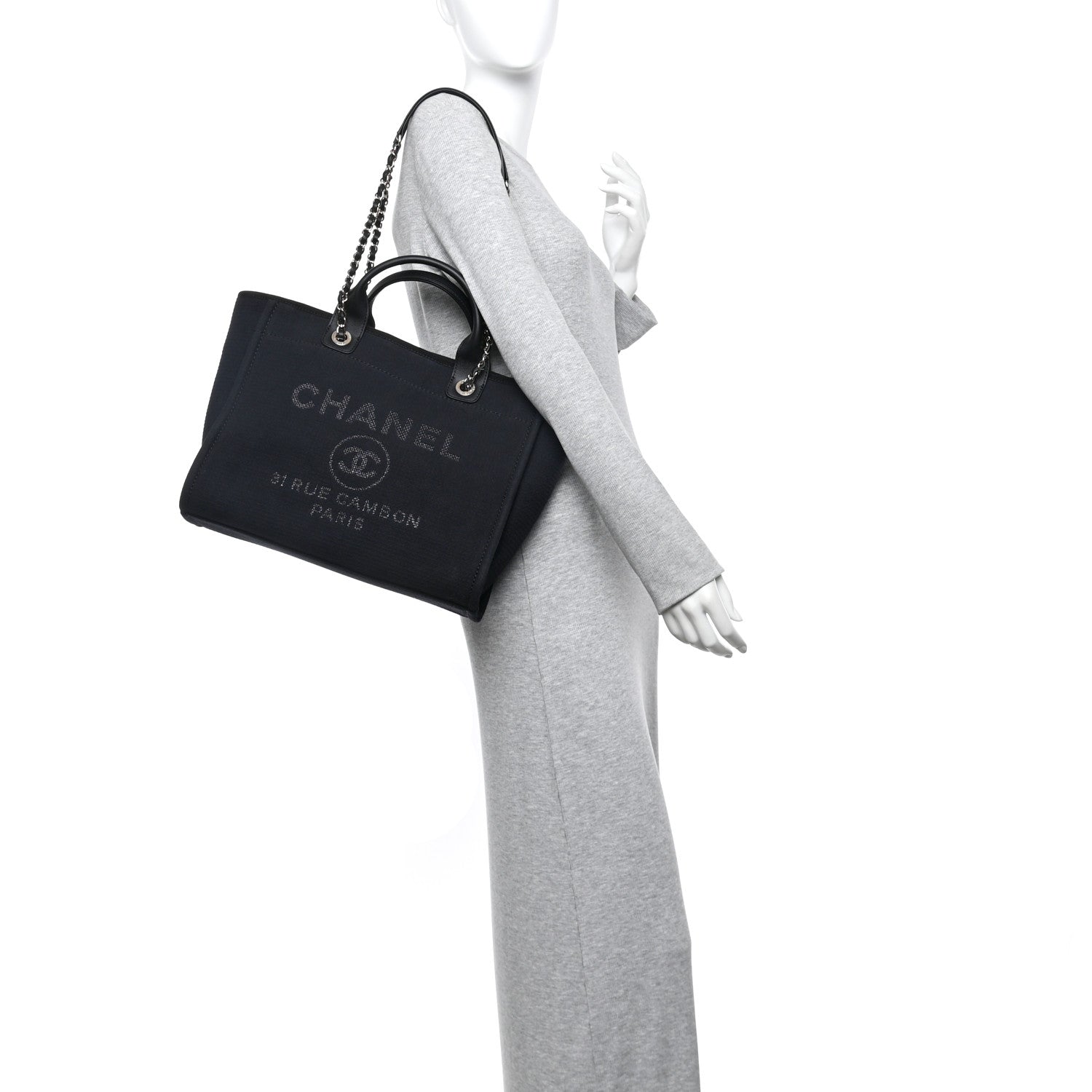 Mixed Fibers Small Deauville Tote Black