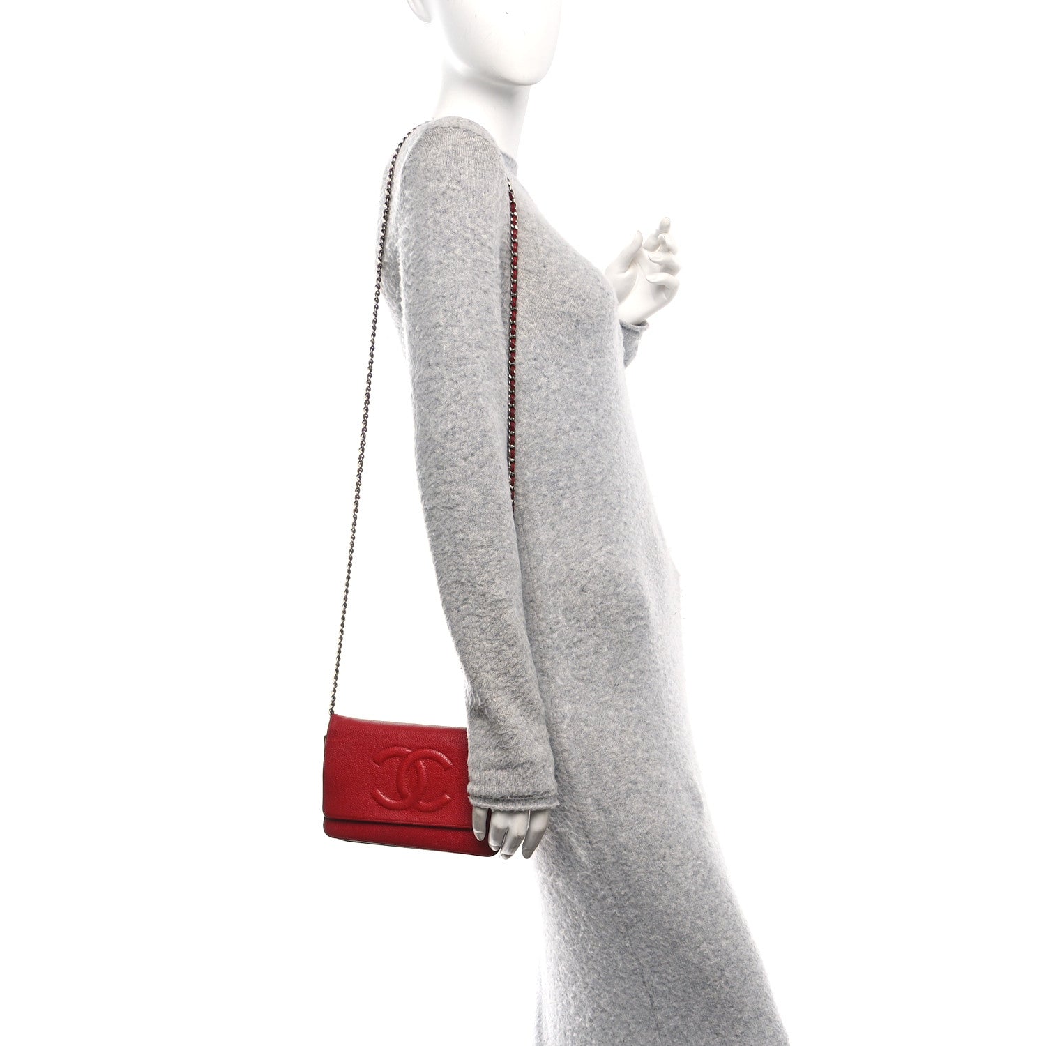 Caviar Timeless CC Wallet on Chain WOC Red