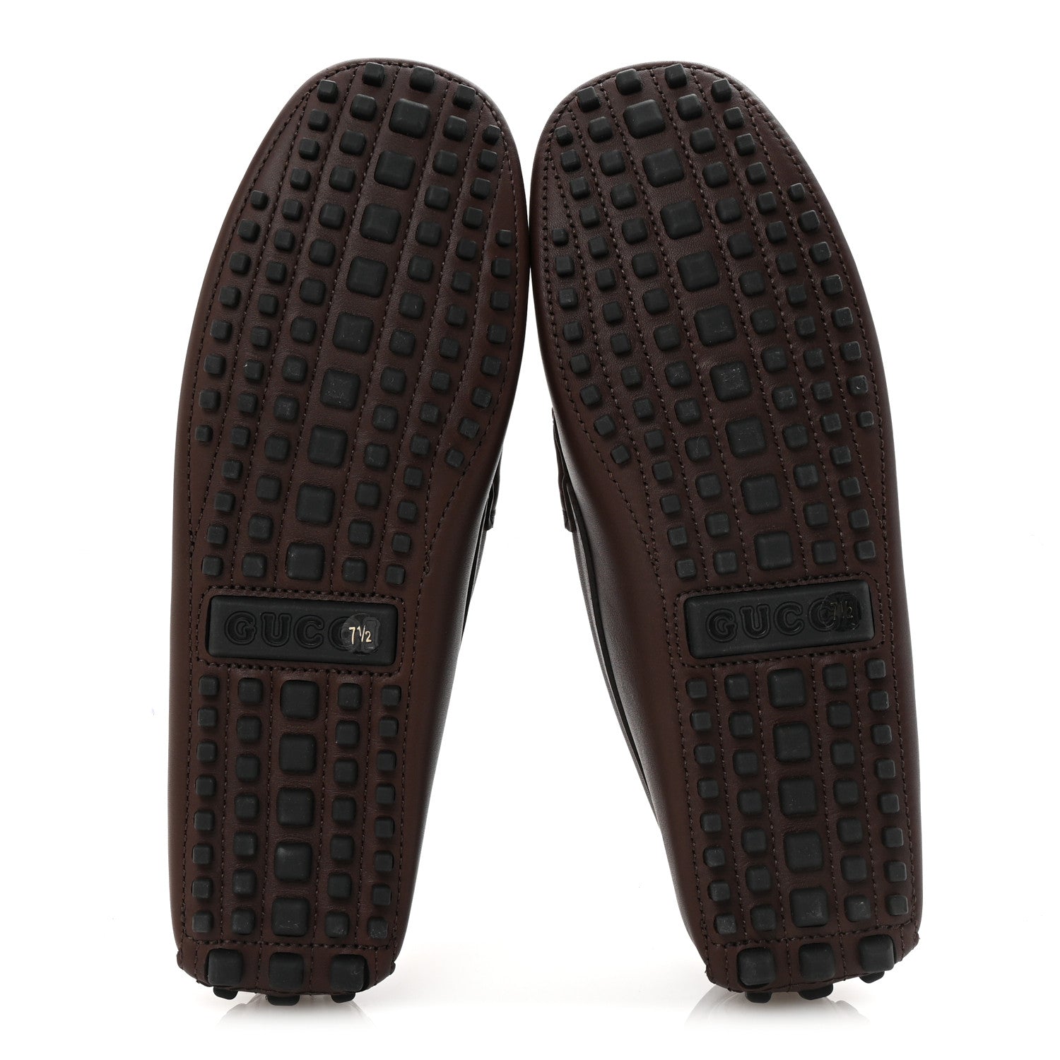 Soft Clove Calfskin Web Mens Horsebit Driver Loafers 7.5 Cocoa