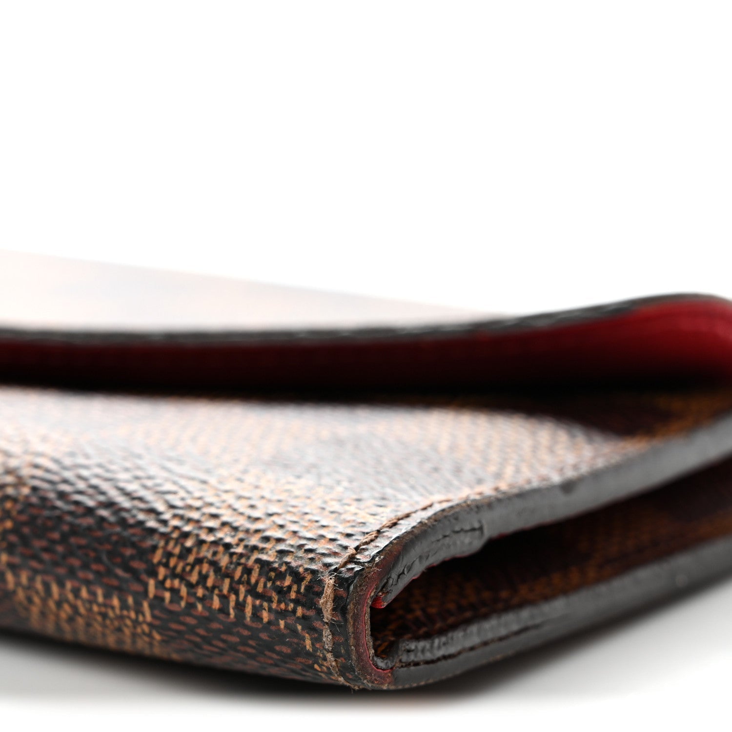 Damier Ebene Josephine Wallet Red