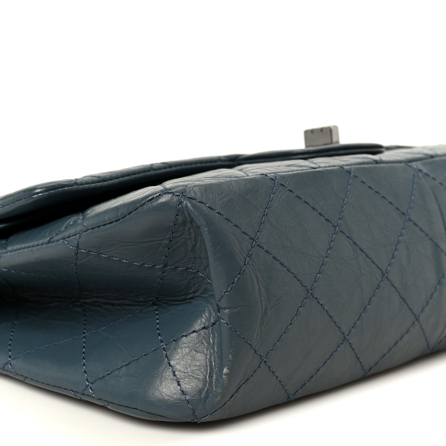 Aged Calfskin Quilted 2.55 Reissue 226 Flap Dark Blue