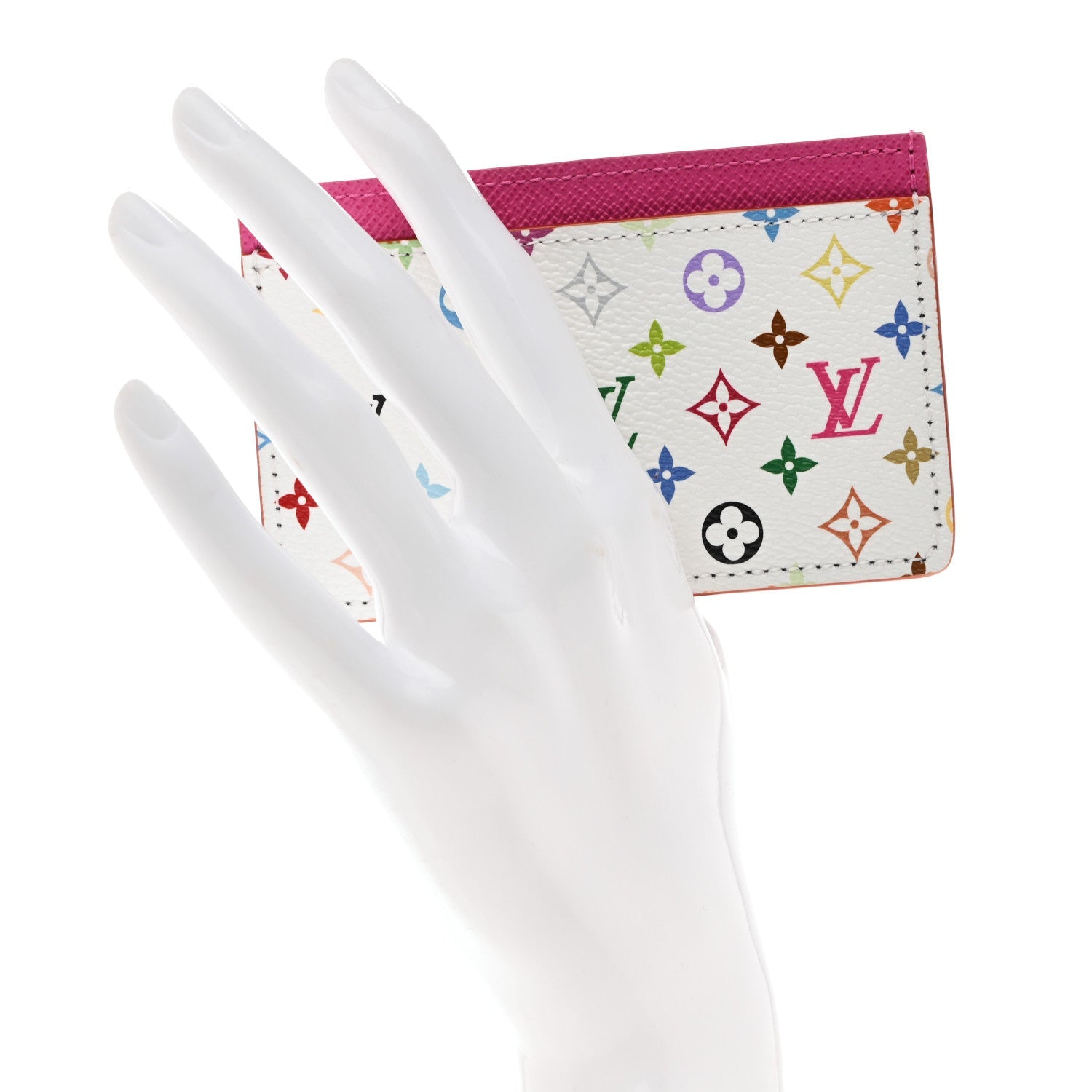 LV X TM Monogram Multicolor Card Holder Kawaii Pink