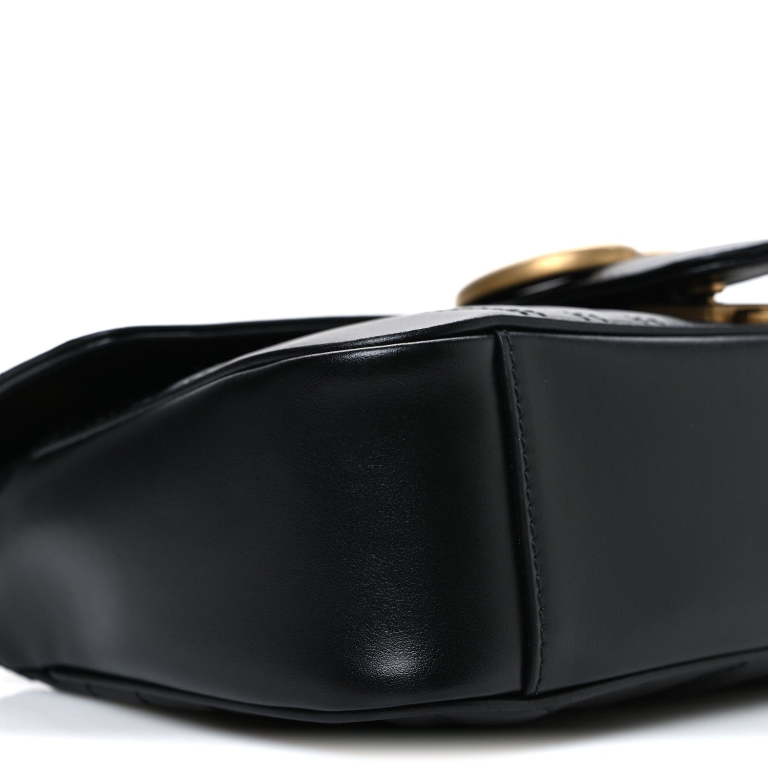 Calfskin Matelasse Small GG Marmont Shoulder Bag Black