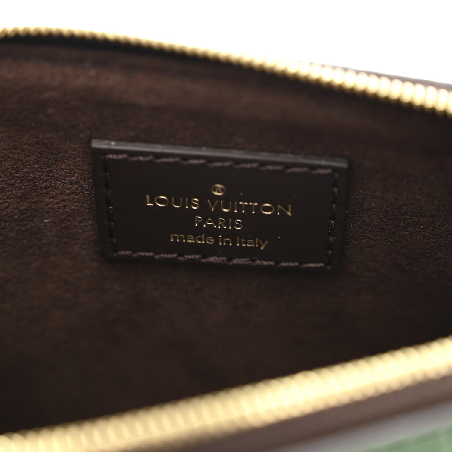 Monogram Calfskin Embossed Lexington Pouch Blue Green