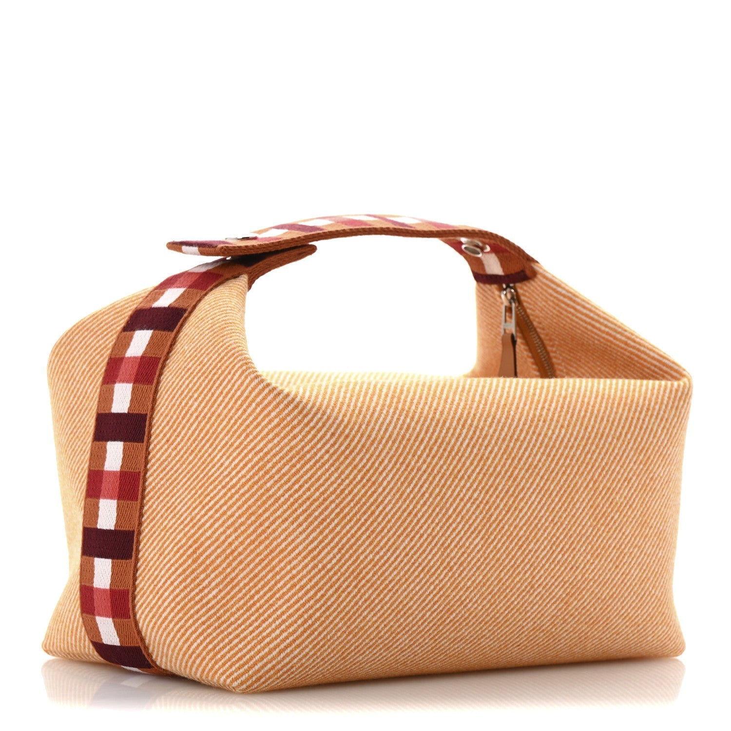 Merino Wool Large Au Carre Bride-A-Brac Pouch Fauve