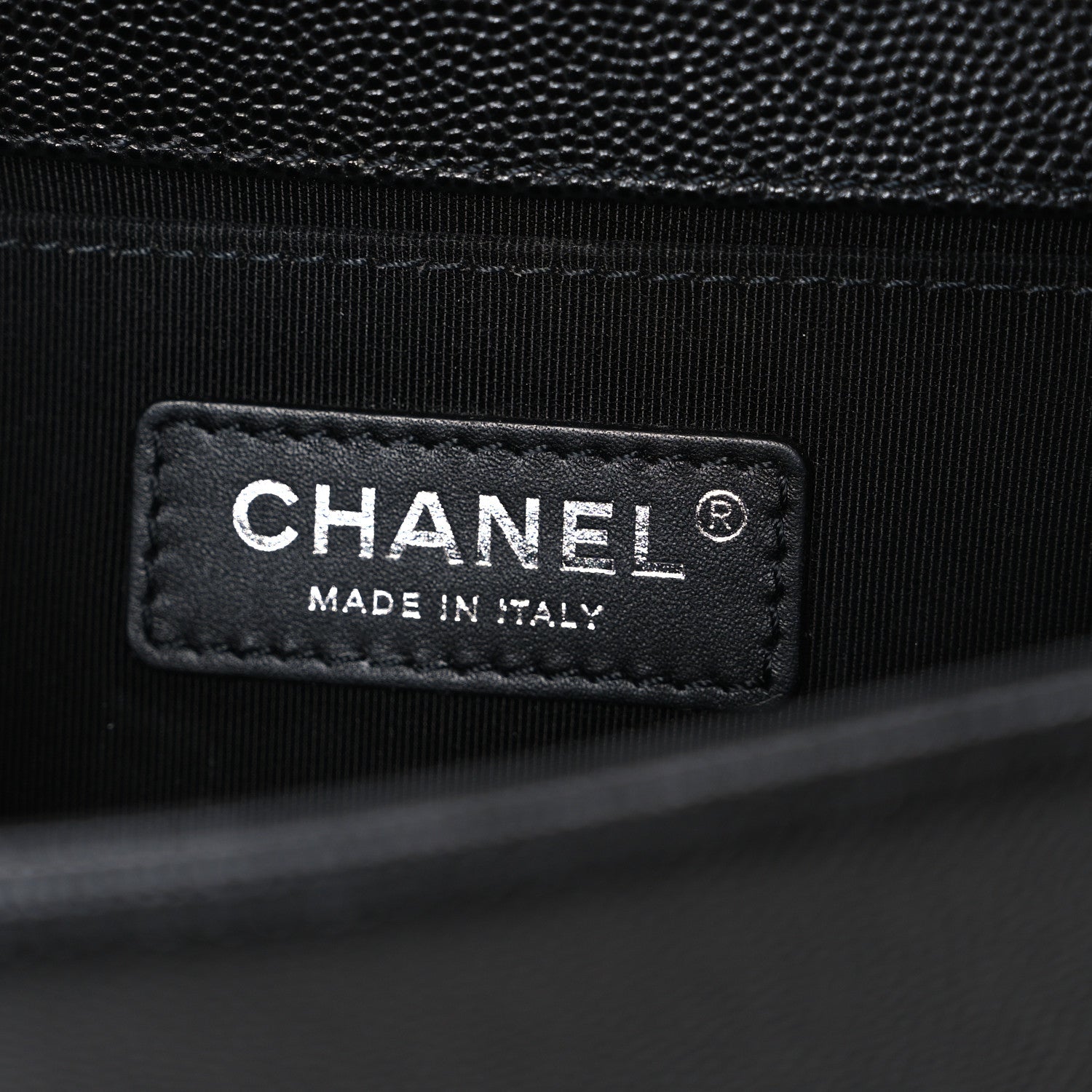 Caviar Quilted Small Boy Flap Black