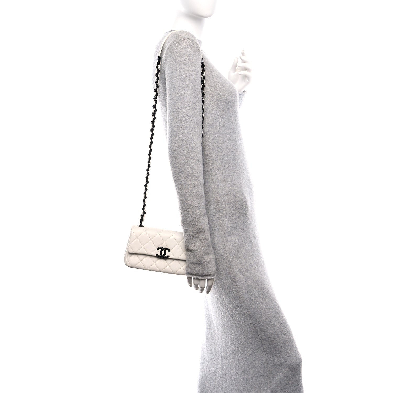 Caviar Quilted My Everything Small Flap White Black
