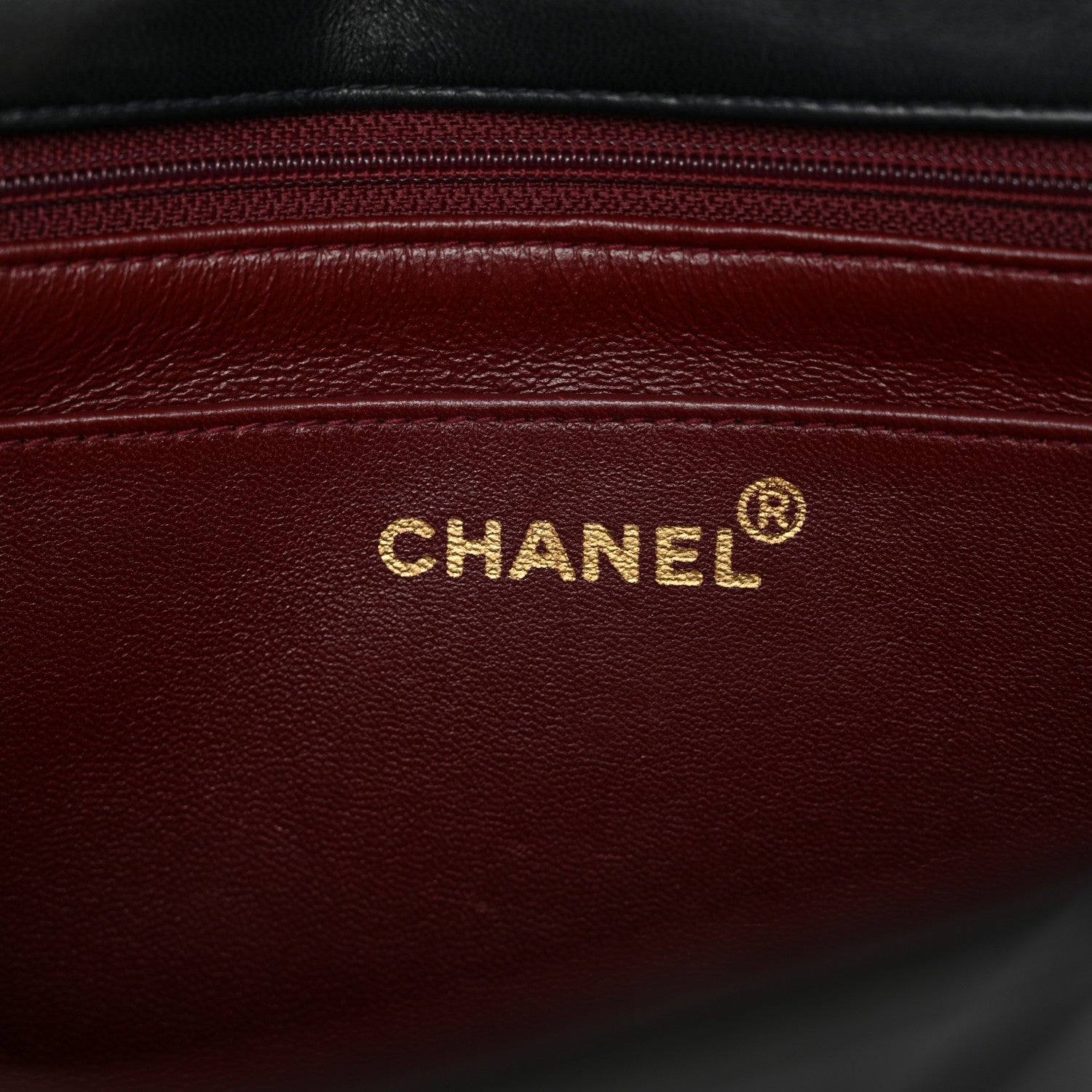 Lambskin Chevron Quilted Mini Kelly Flap Black