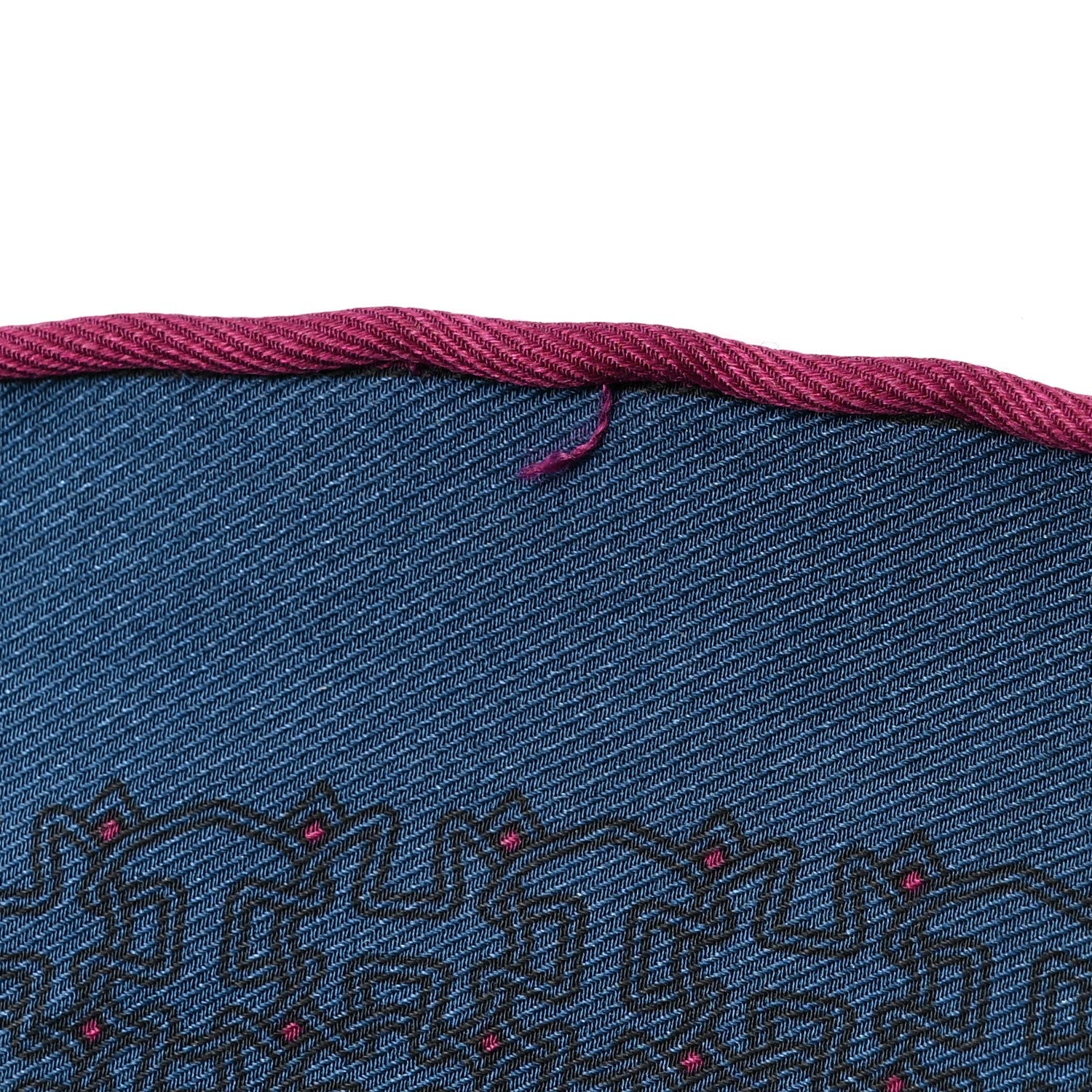 Silk Pocket Square Scarf Blue Multicolor