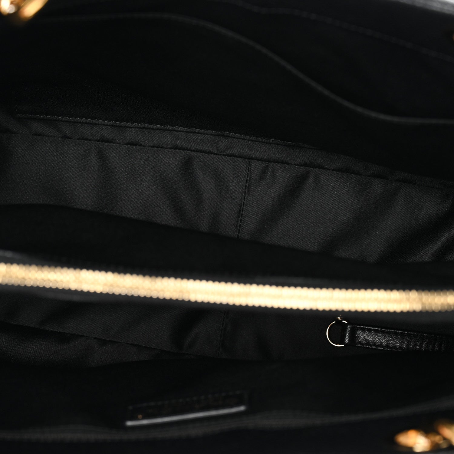Caviar Quilted Grand Shopping Tote GST Black
