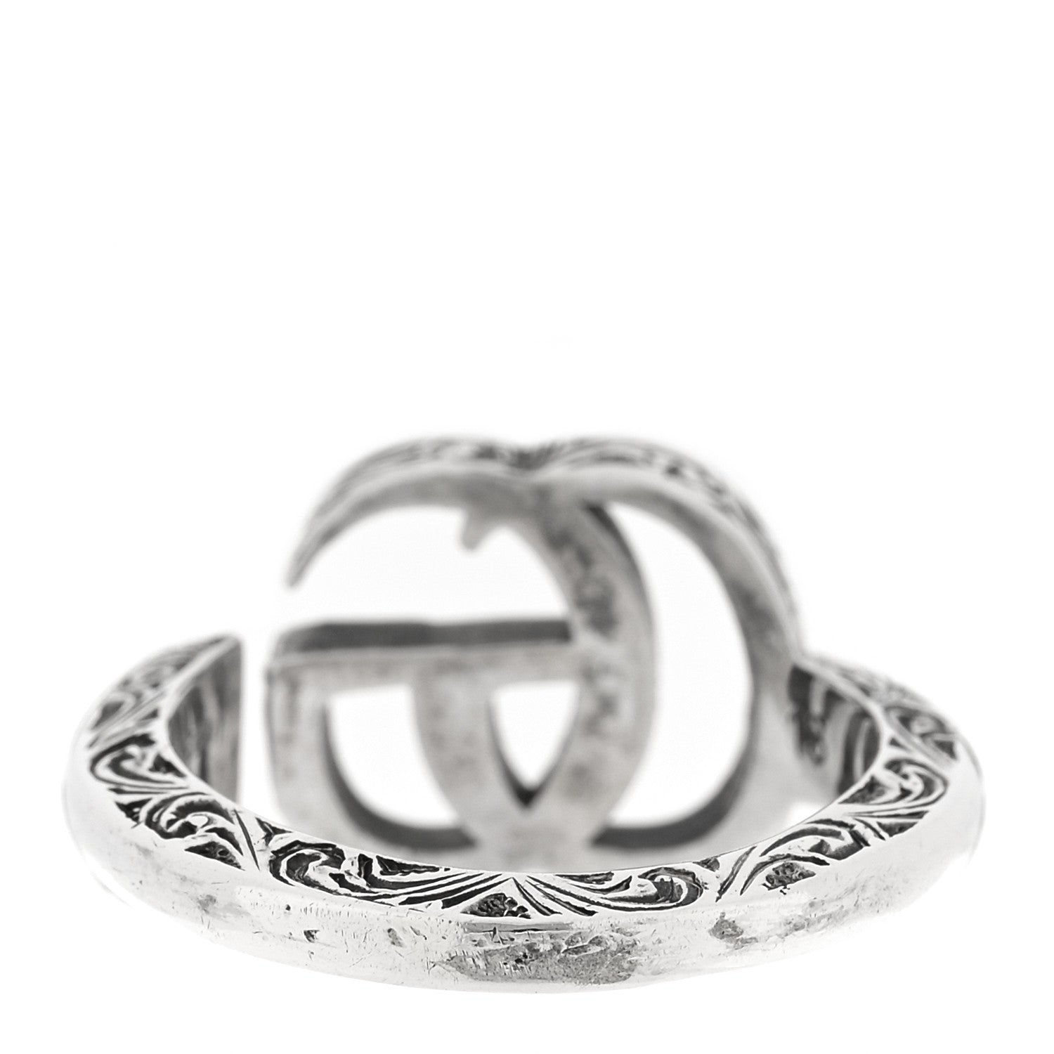 Sterling Silver GG Marmont Key Motif Ring 53 6.25
