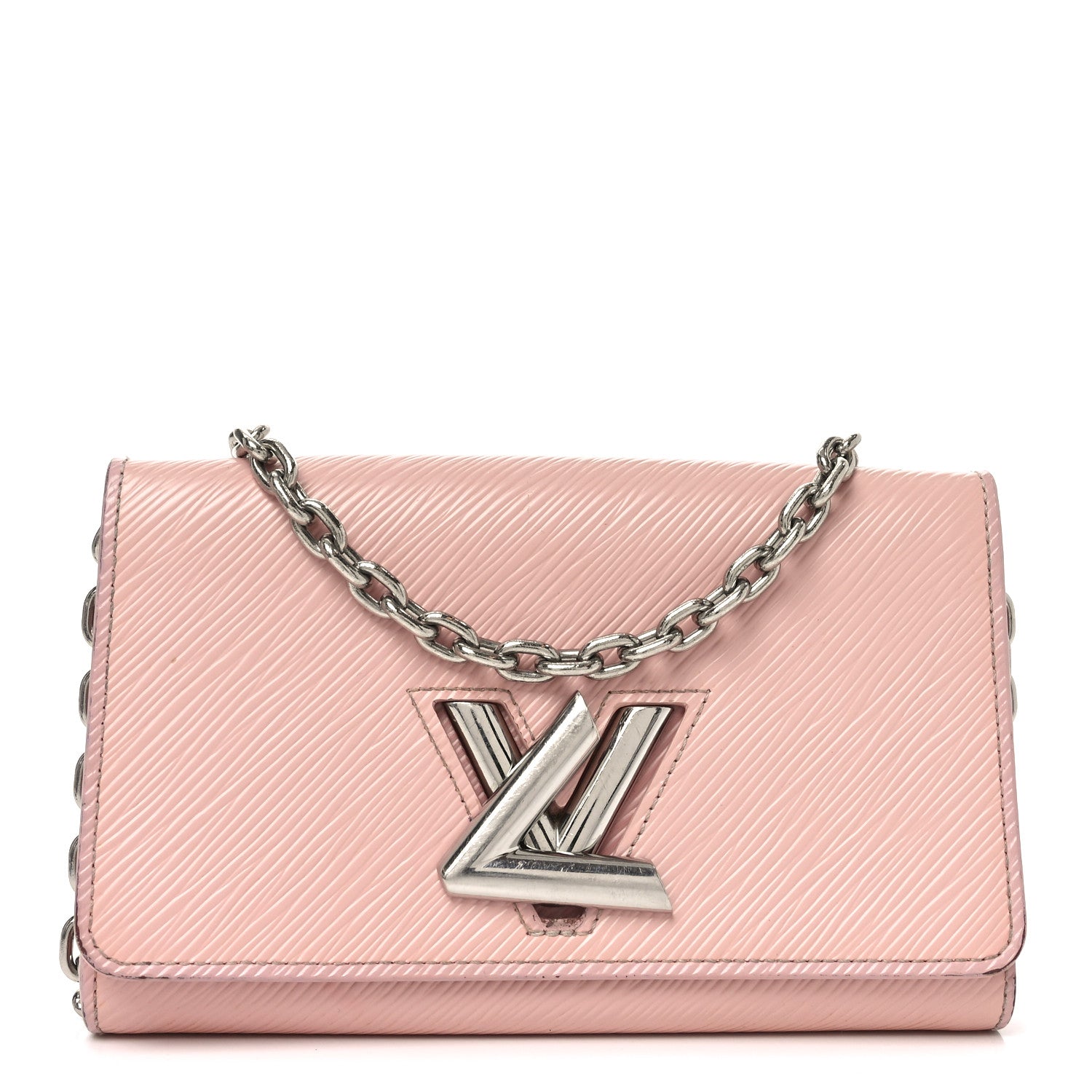 Epi Twist Chain Wallet Rose Ballerine