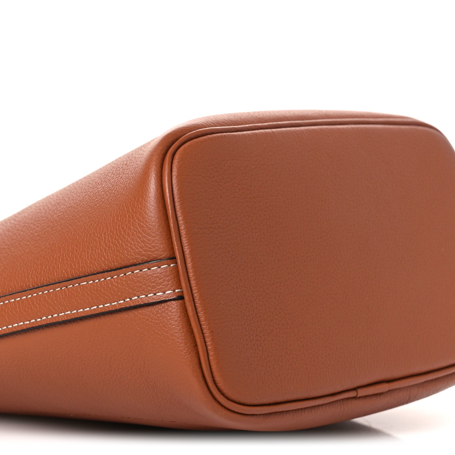 Calfskin Lock and Walk Bucket Cognac