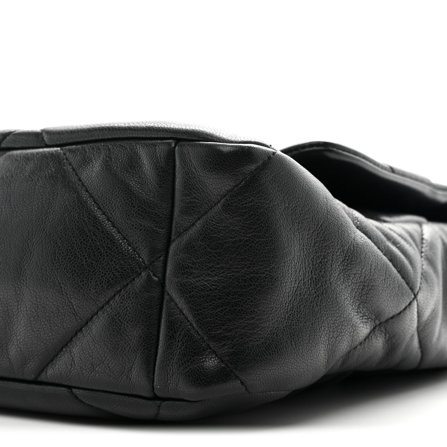 Goatskin Quilted Large Chanel 19 Flap Black