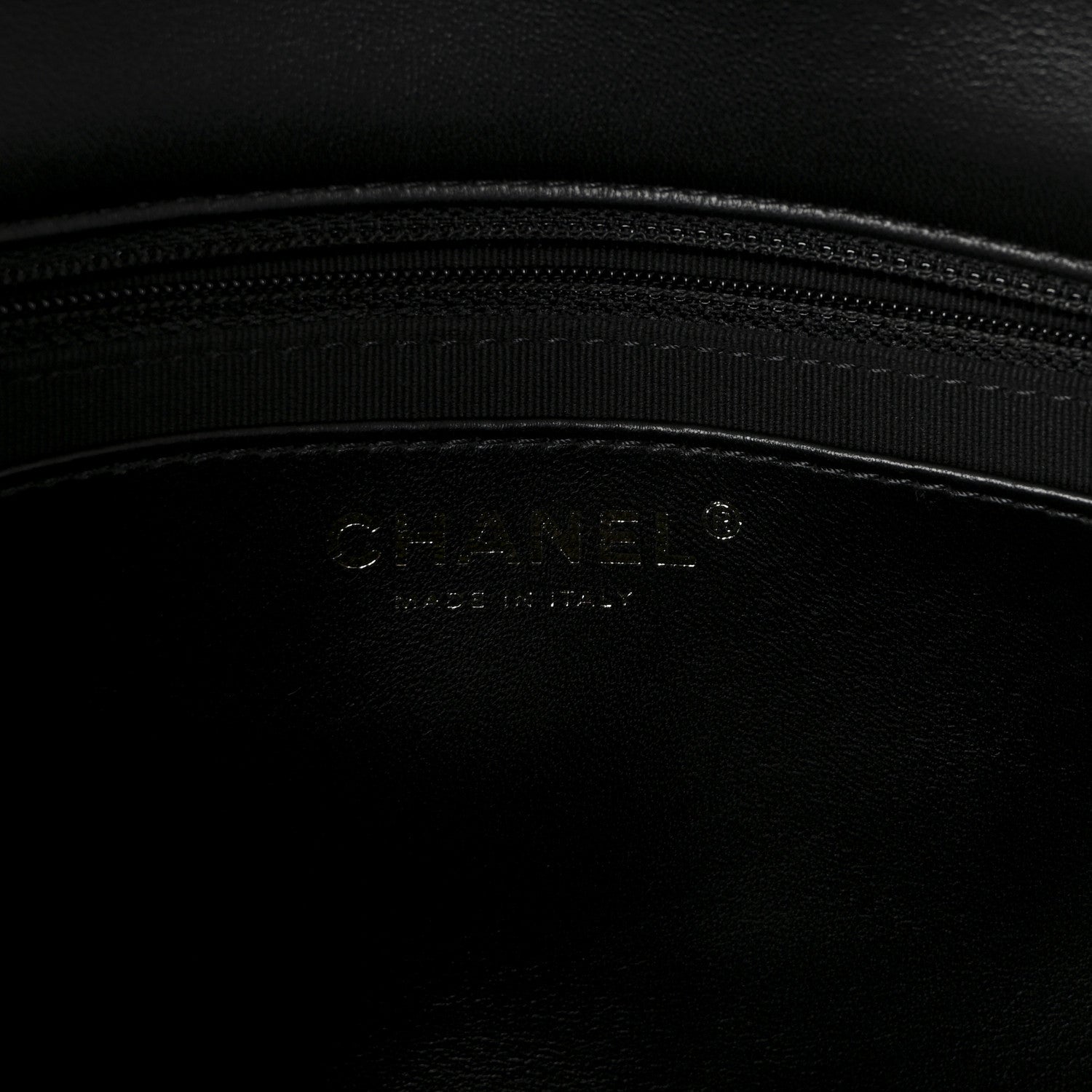 Lambskin Quilted Large CC Funky Town Flap Black