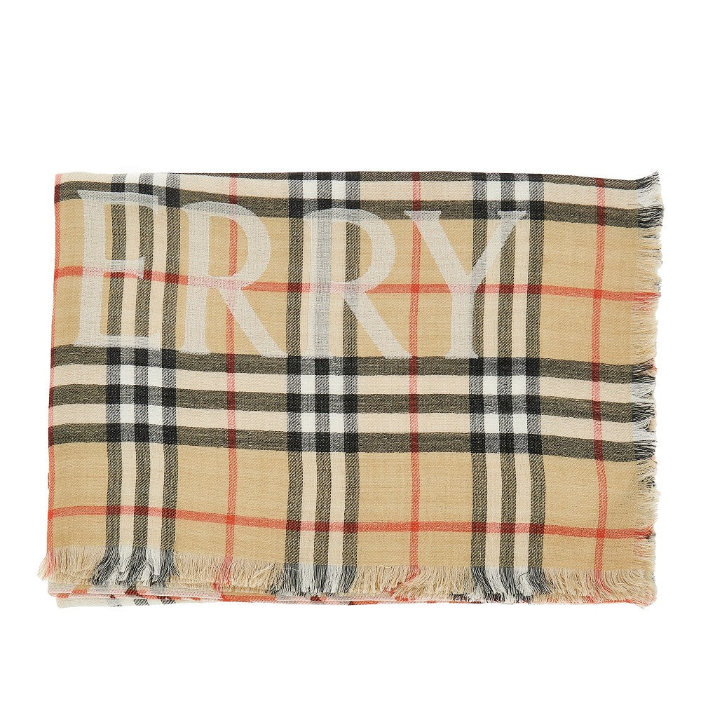 check wool and silk scarf