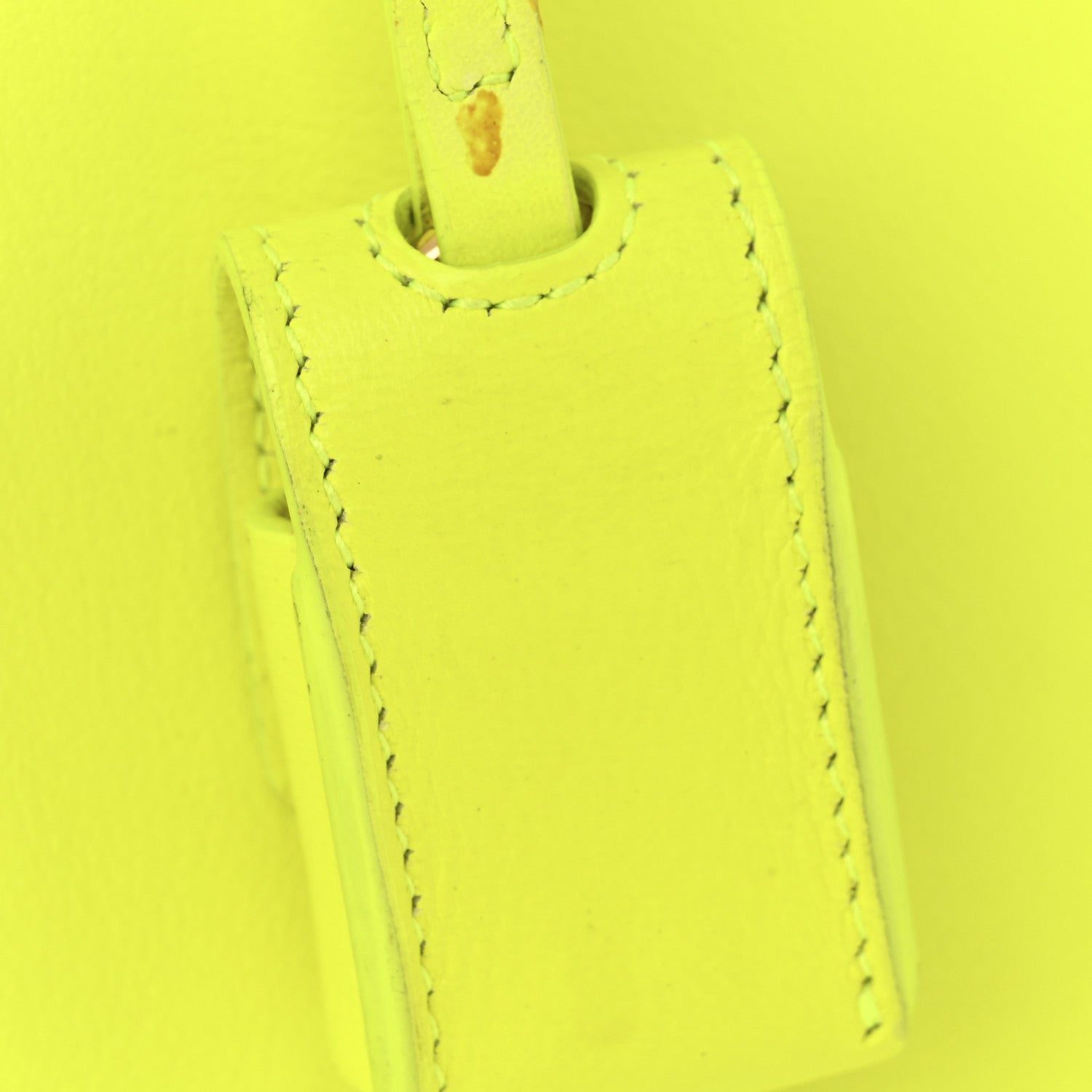 Calfskin Nano Sac De Jour Neon Yellow