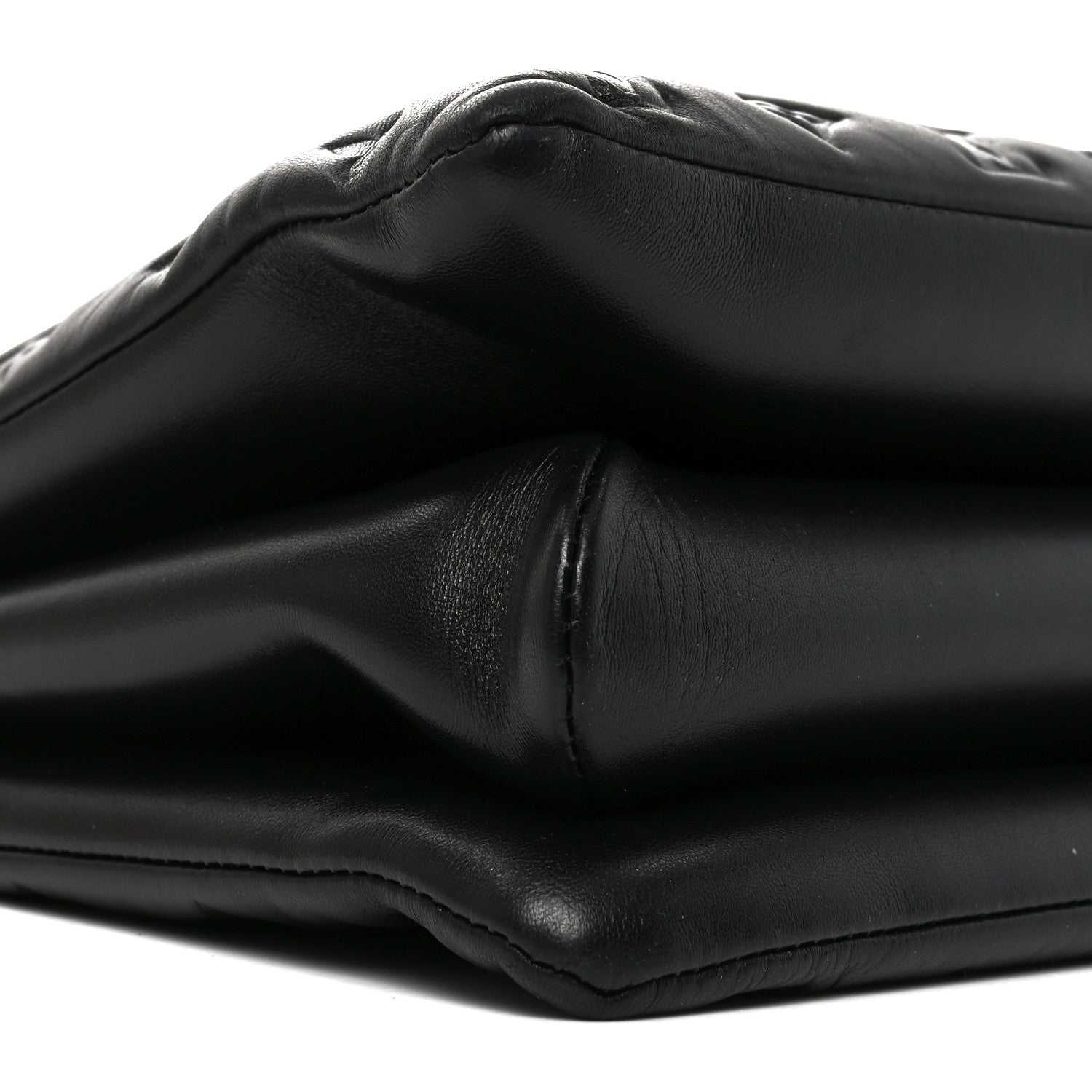 Lambskin Embossed Monogram Coussin MM Black