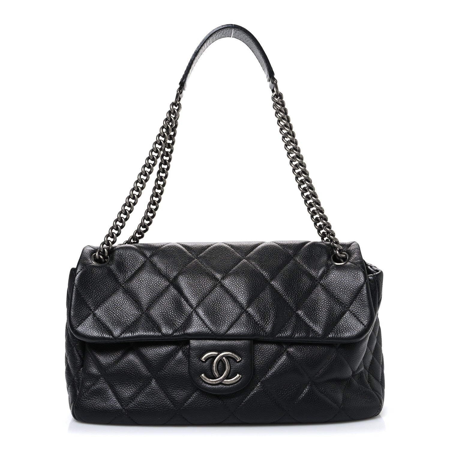 Caviar Quilted Coco Casual Flap Black
