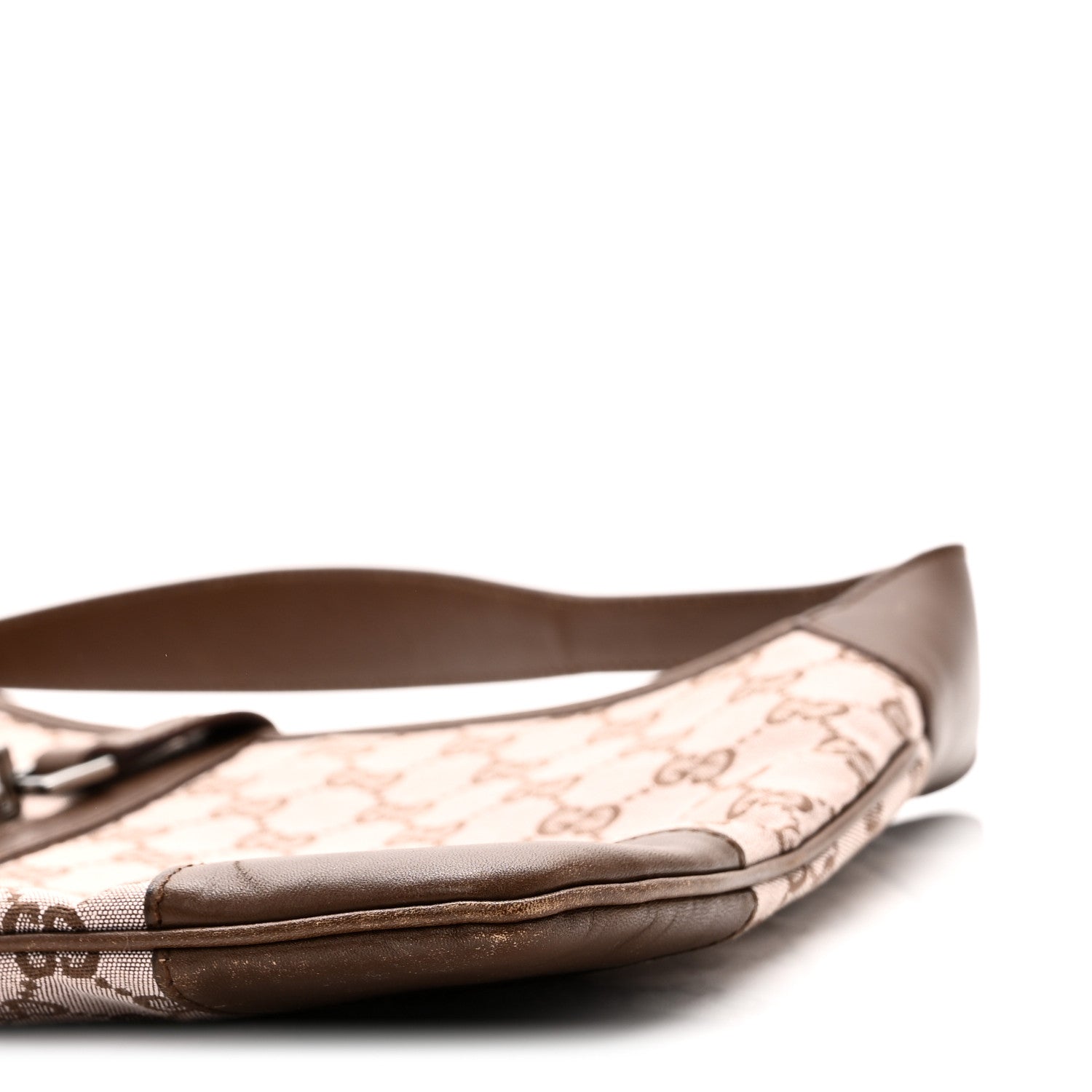 Monogram Lobster Clasp Jackie O Hobo Brown