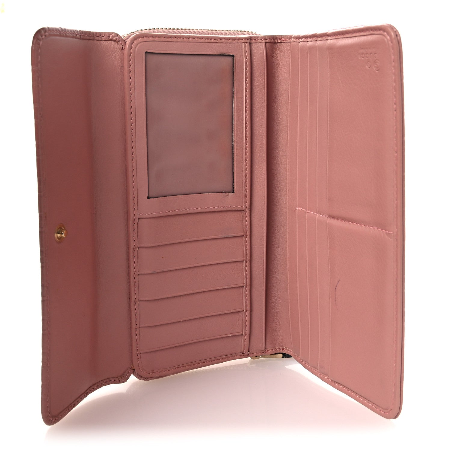 Soft Microguccissima Continental Zip Wallet Soft Pink