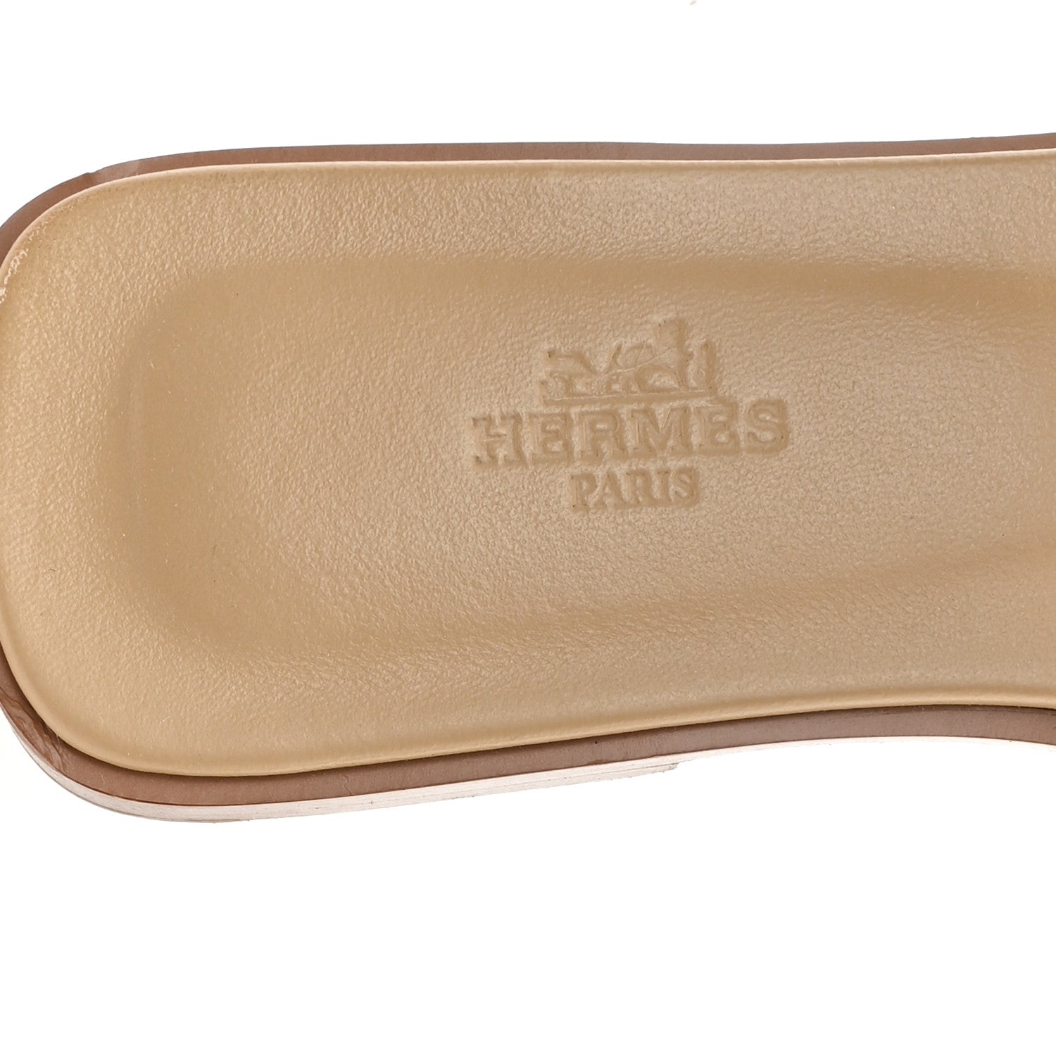 Calfskin Oran Sandals 38 Beige Albinos