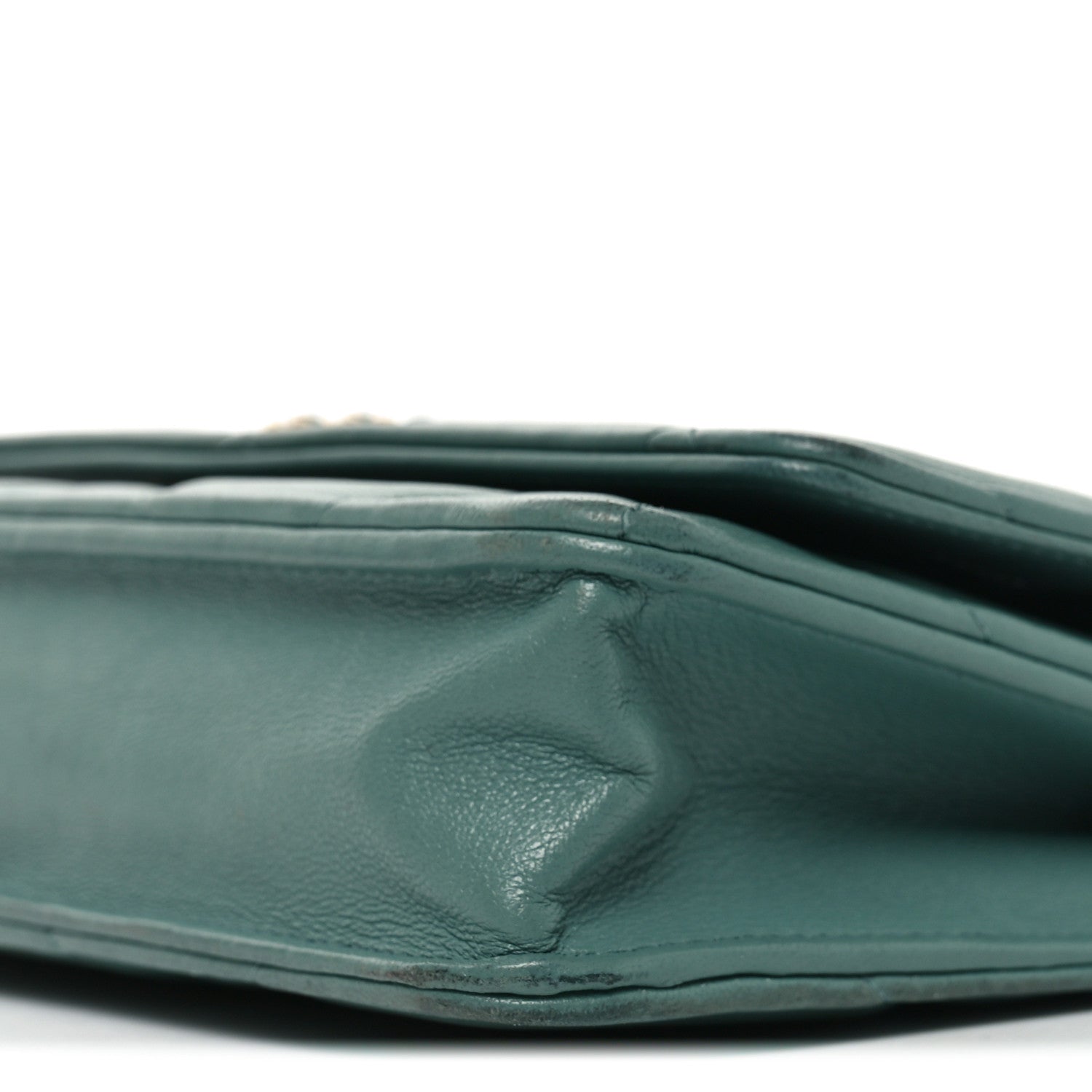 Lambskin Quilted Chanel 19 Wallet On Chain WOC Green