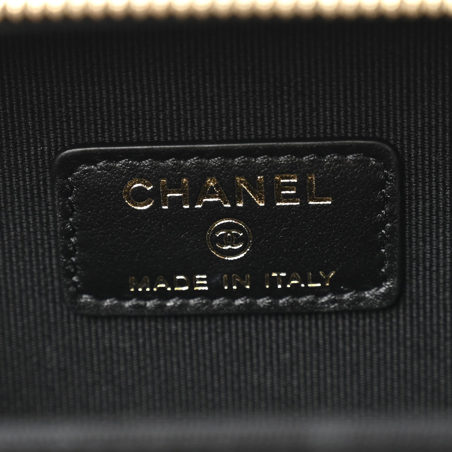 Caviar Quilted Small Top Handle Vanity Case Black