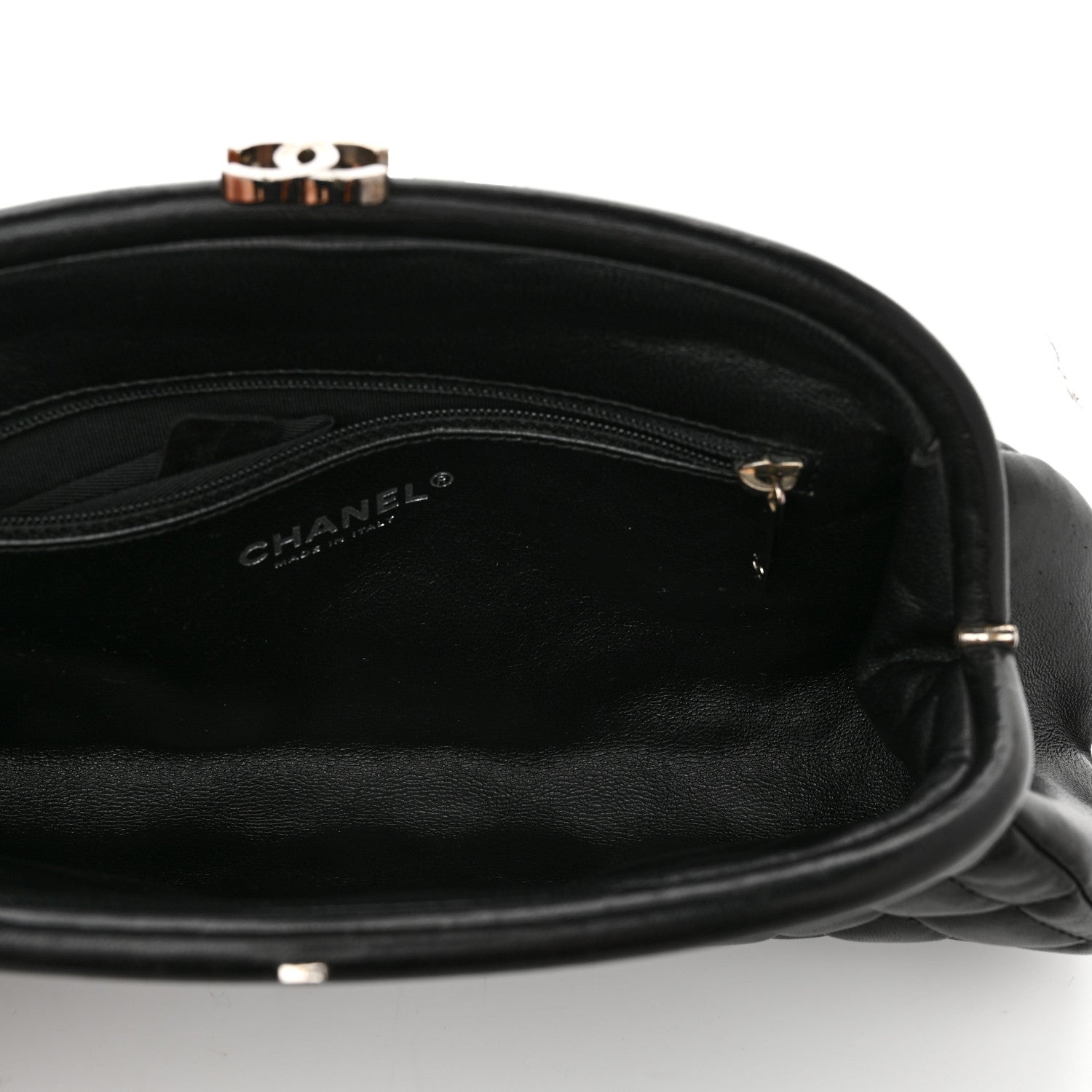 Lambskin Quilted Timeless Clutch Black