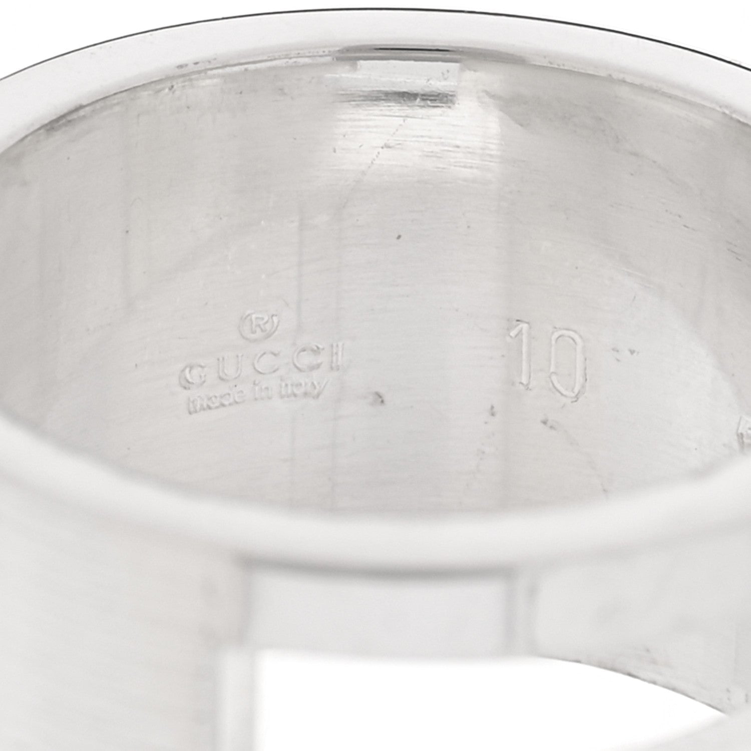 Sterling Silver Wide G Cutout Ring 49 5