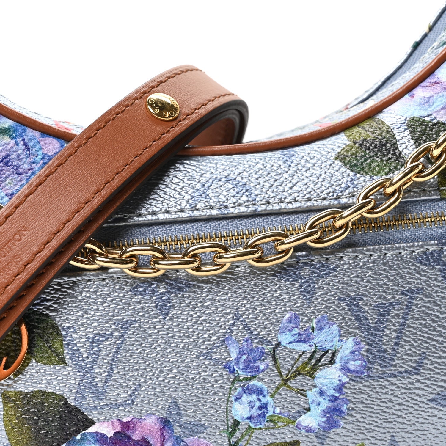 Metallic Monogram LV Garden Loop PM Blue