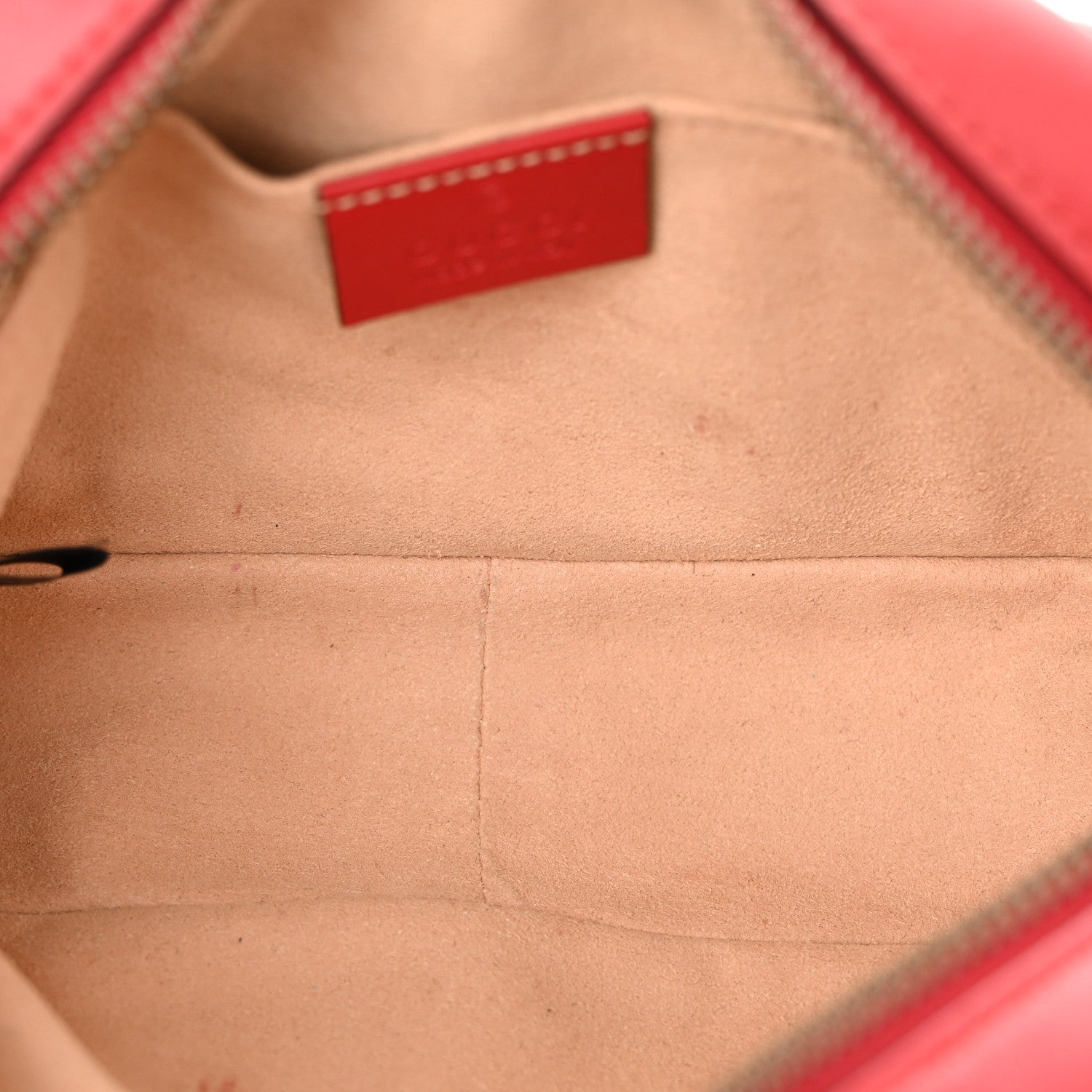 Calfskin Matelasse Mini GG Marmont Chain Shoulder Bag Hibiscus Red