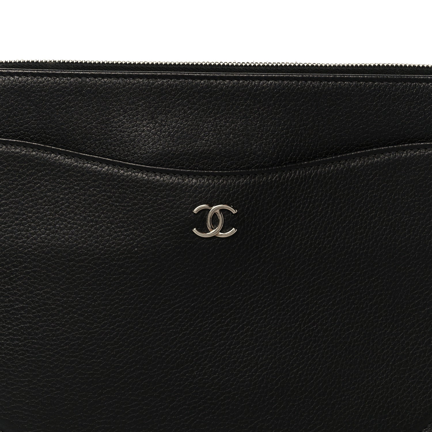 Grained Calfskin Large Neo Executive Cosmetic Case Black