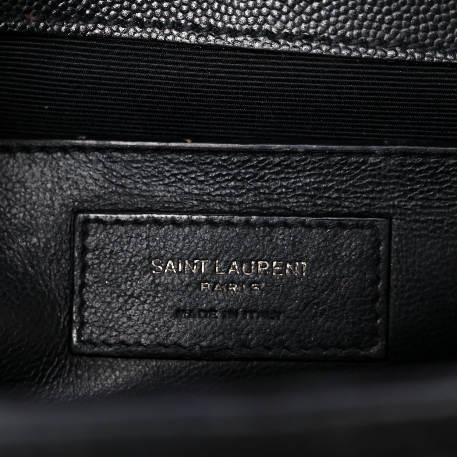 Grain De Poudre Textured Mixed Matelasse Triquilt Medium Monogram Monochrome Satchel Black