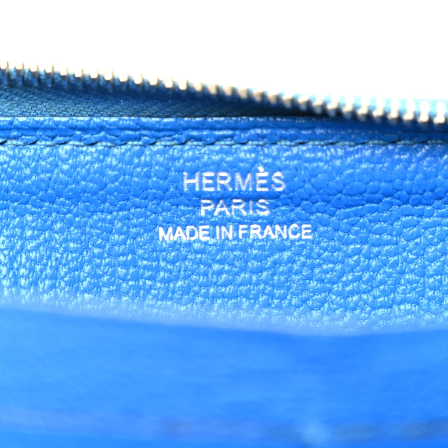Chevre Mysore Evelyne Long Wallet Bleu Hydra