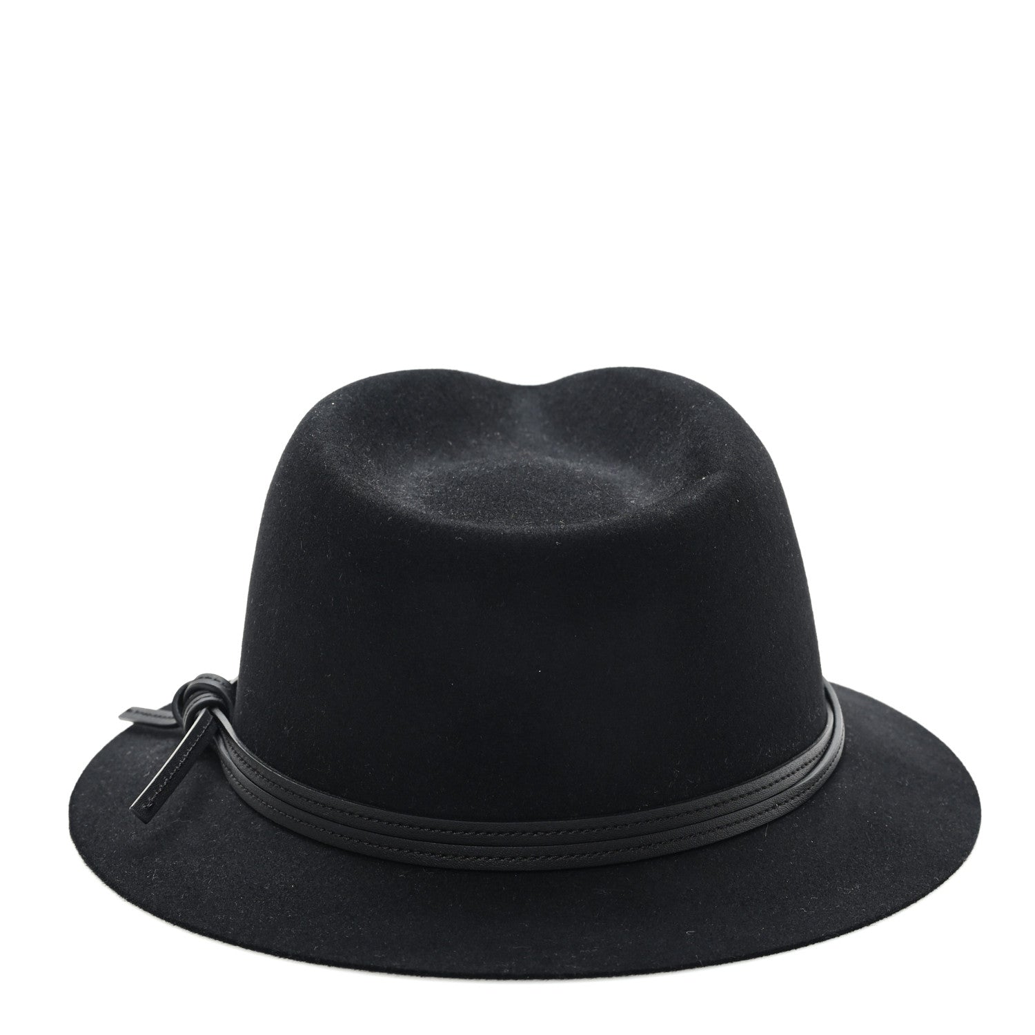 Rabbit Felt Calfskin Hat 59 Black