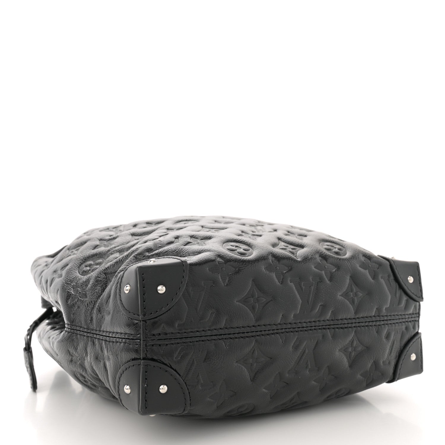 Lambskin Monogram Shadow Coussin Noe Trunk PM Black