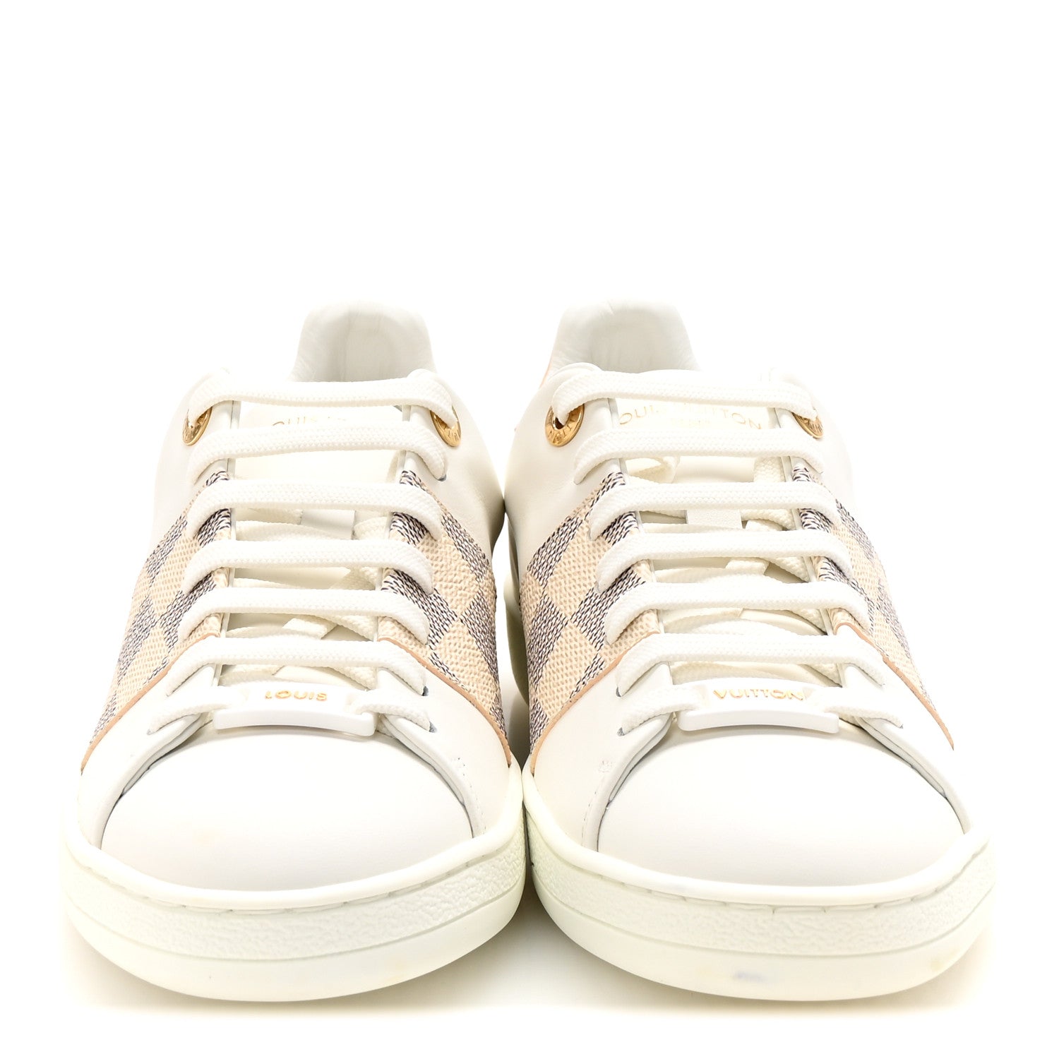 Damier Azur Front Row Sneaker 36 White