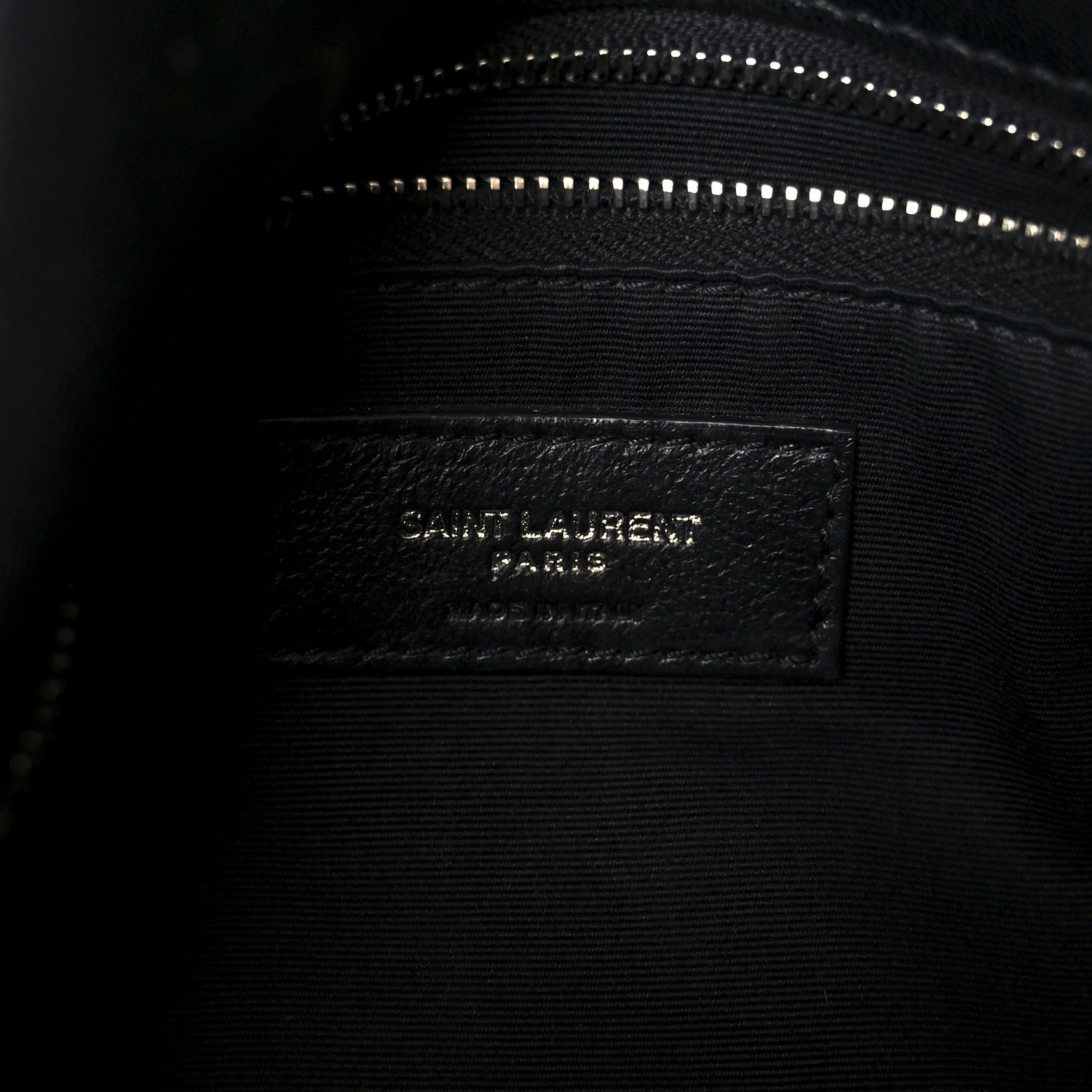 Lambskin Quilted Small Loulou Puffer Monogram Chain Satchel Black