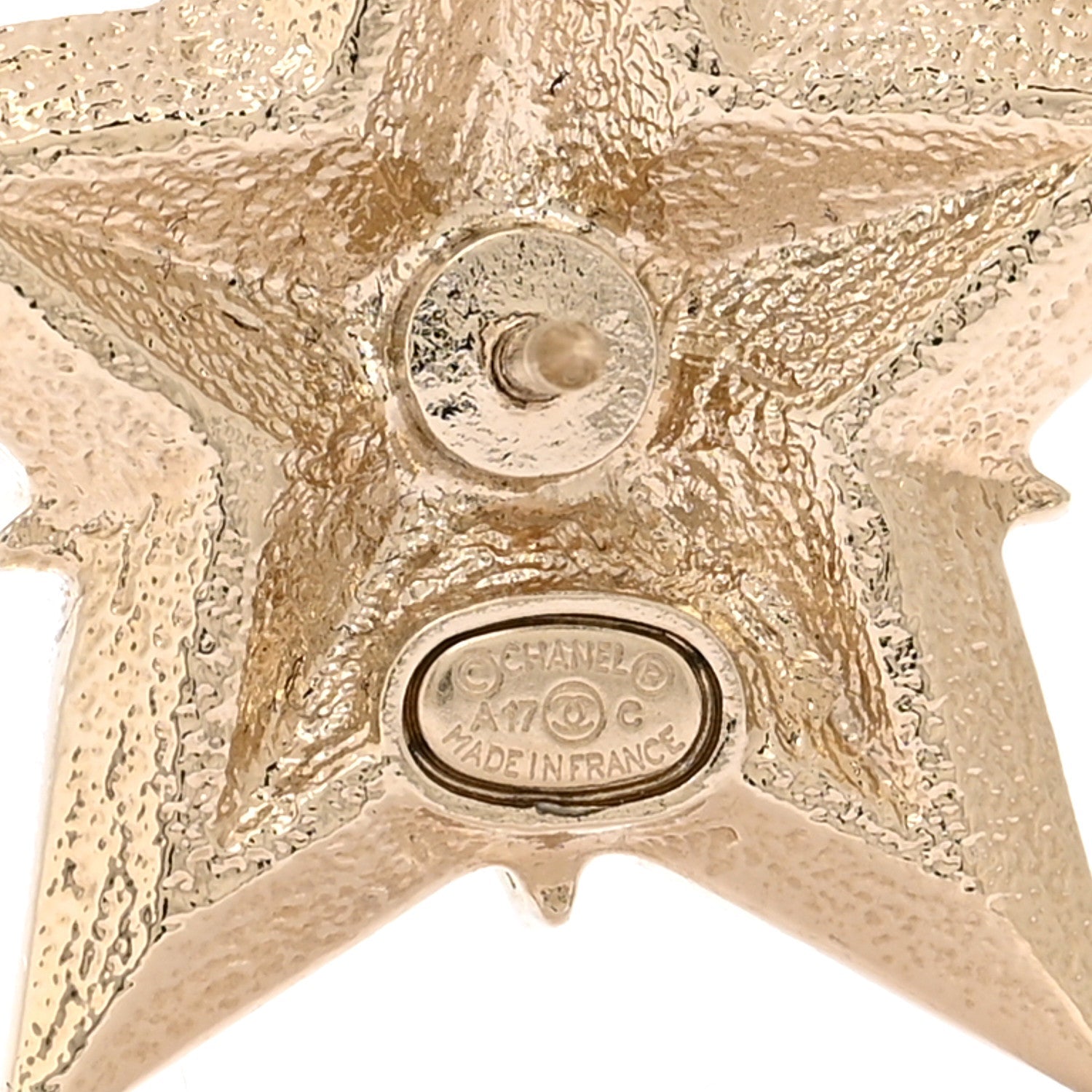 Crystal CC Star Brooch Gold